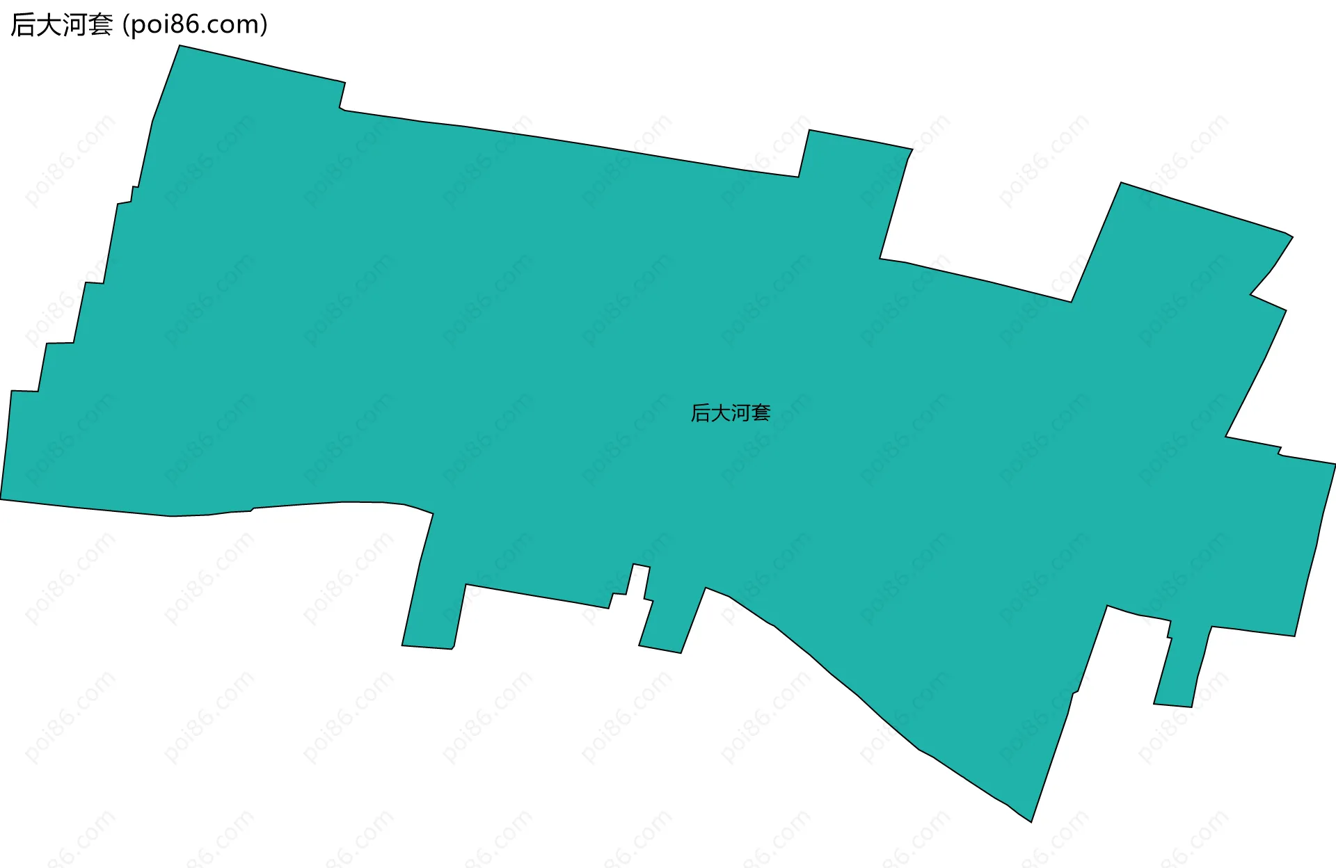 后大河套边界地图