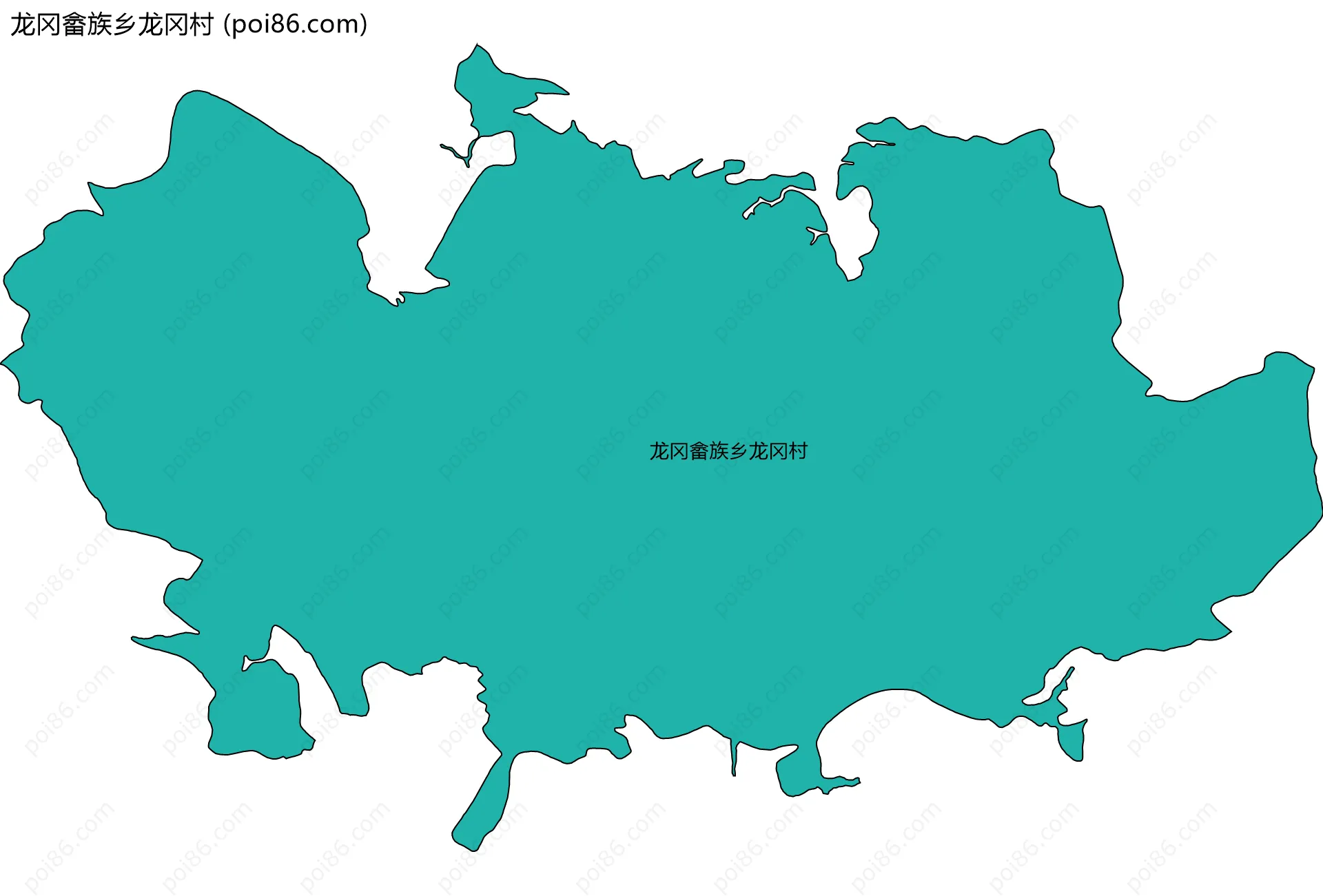 龙冈畲族乡龙冈村边界地图