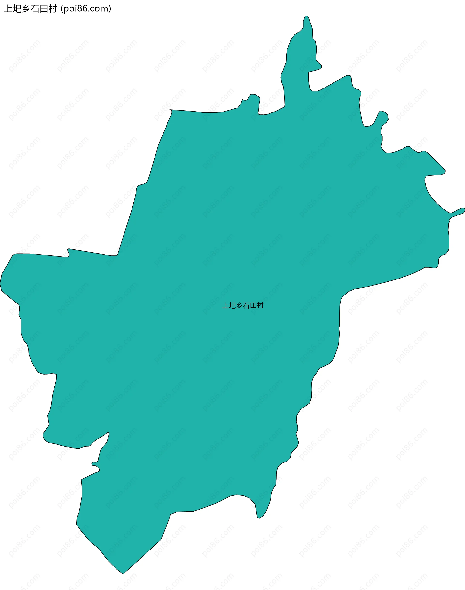 上圯乡石田村边界地图