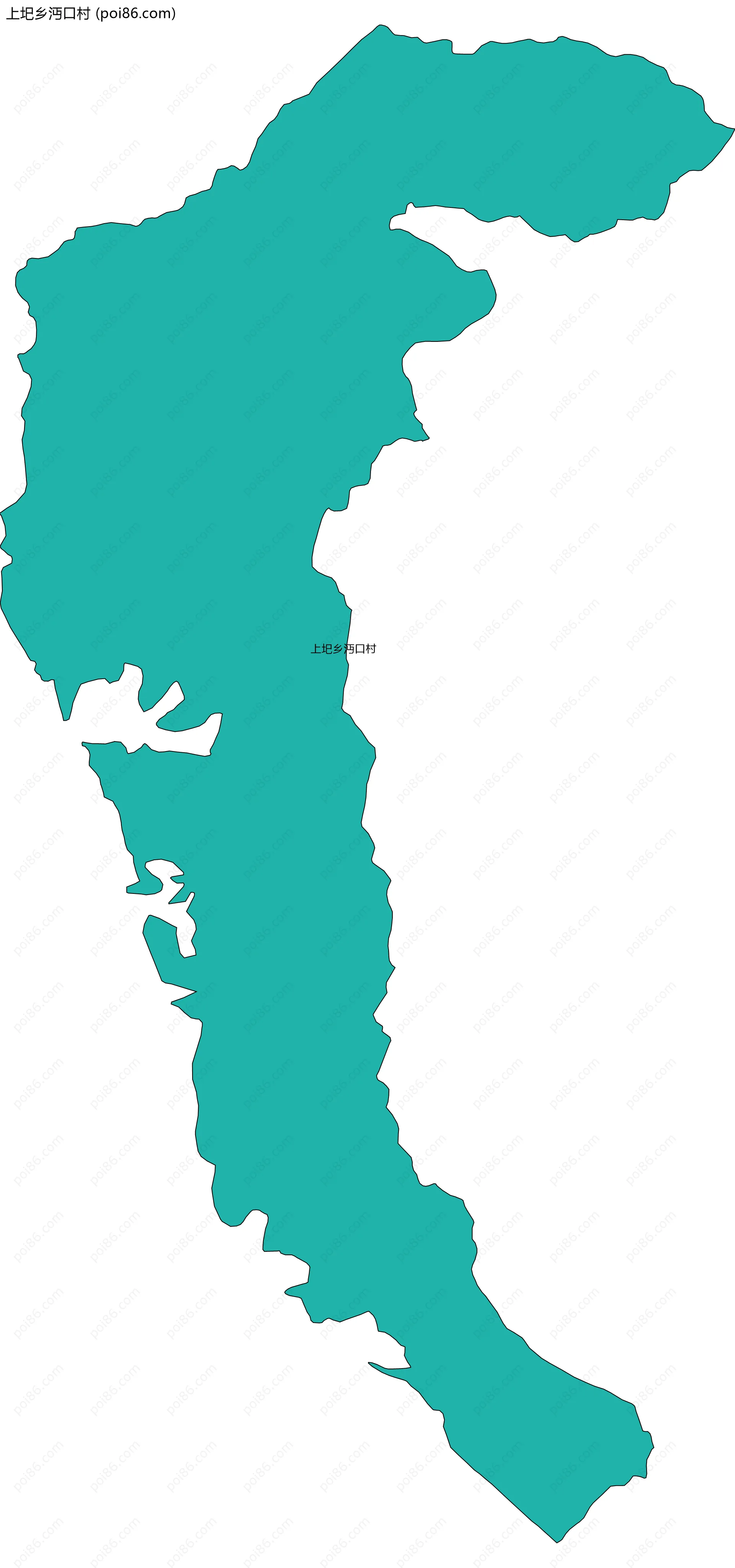 上圯乡沔口村边界地图