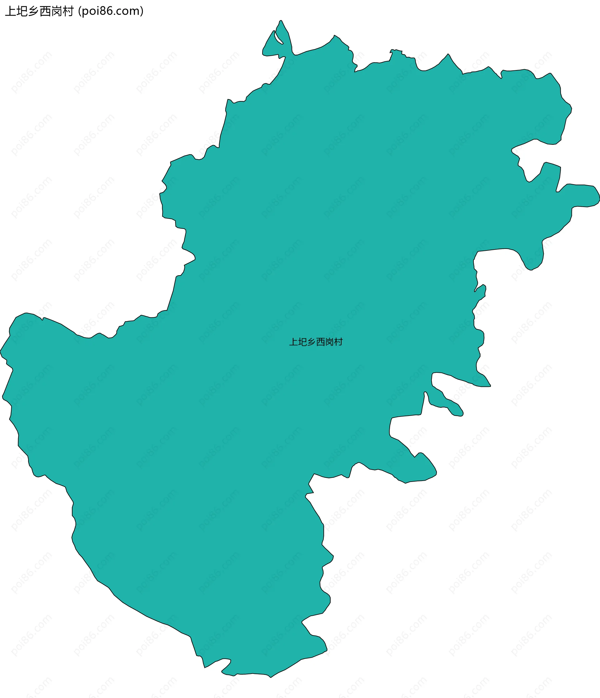 上圯乡西岗村边界地图