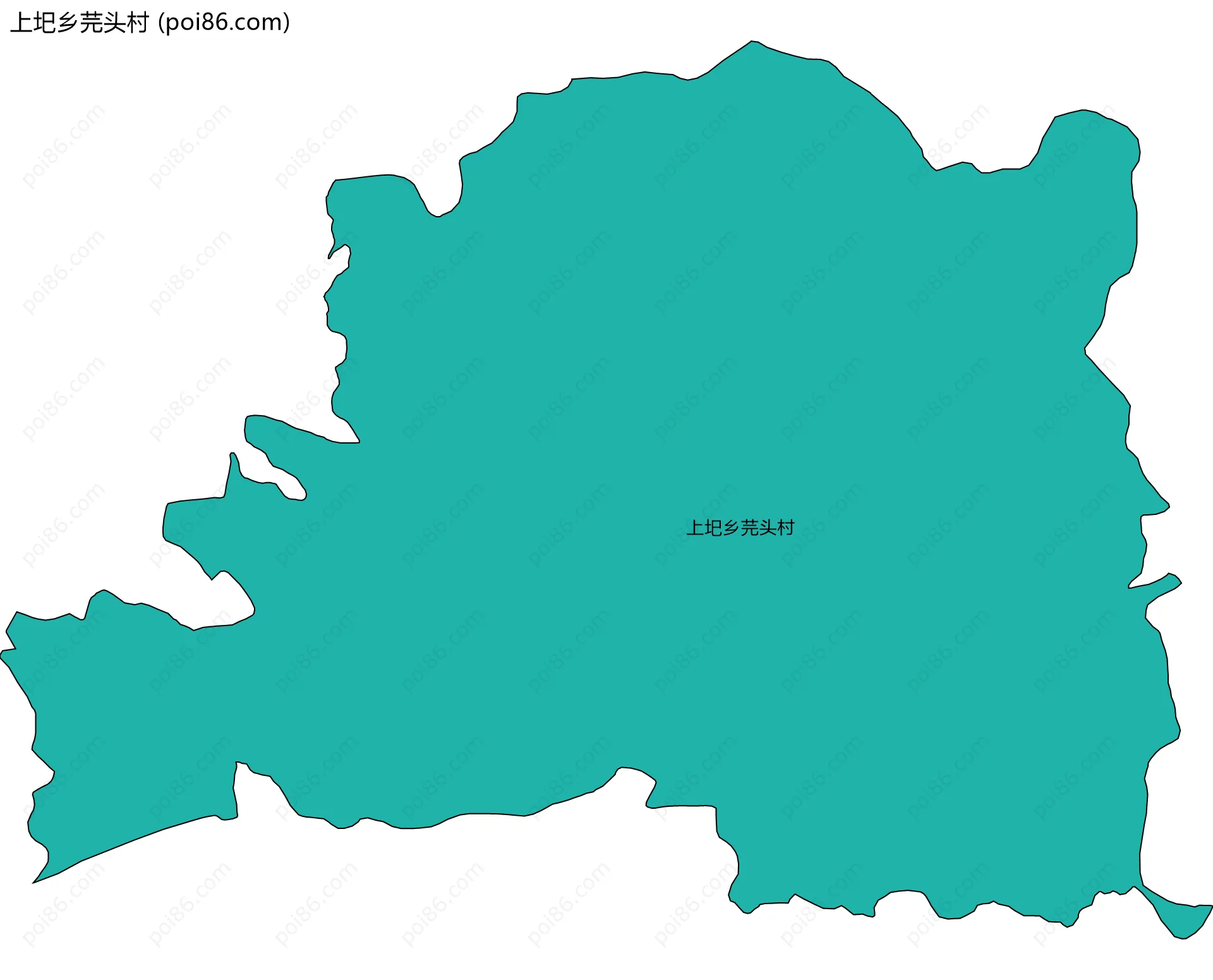 上圯乡芫头村边界地图