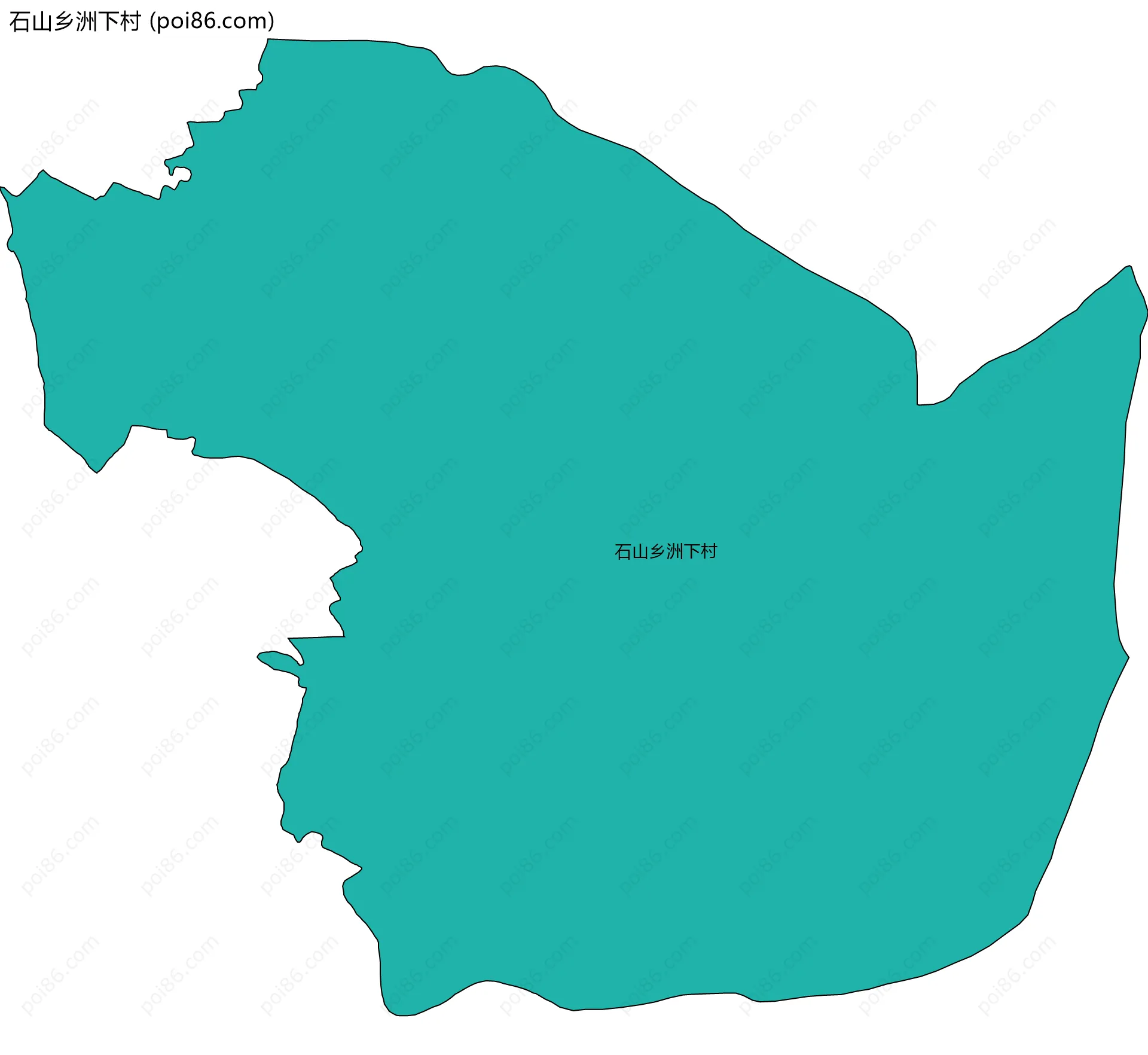 石山乡洲下村边界地图