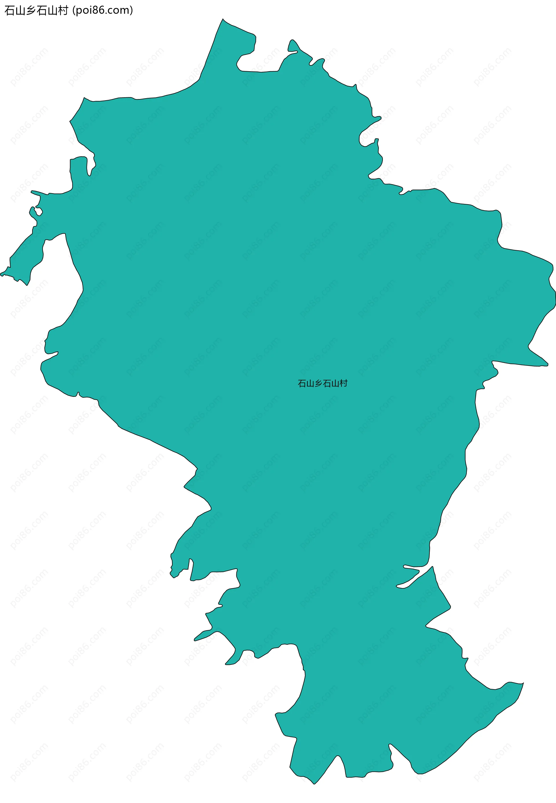 石山乡石山村边界地图