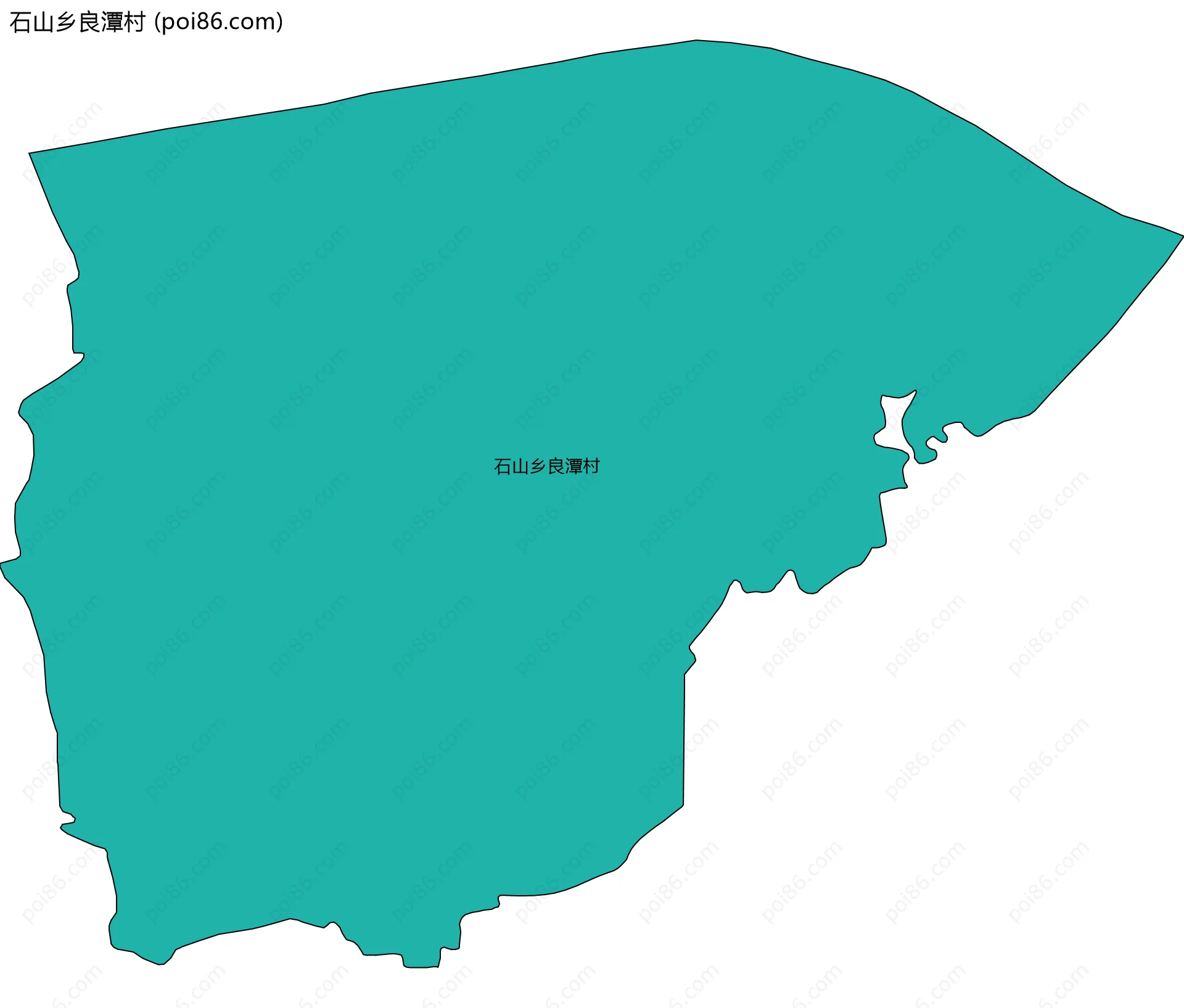 石山乡良潭村边界地图