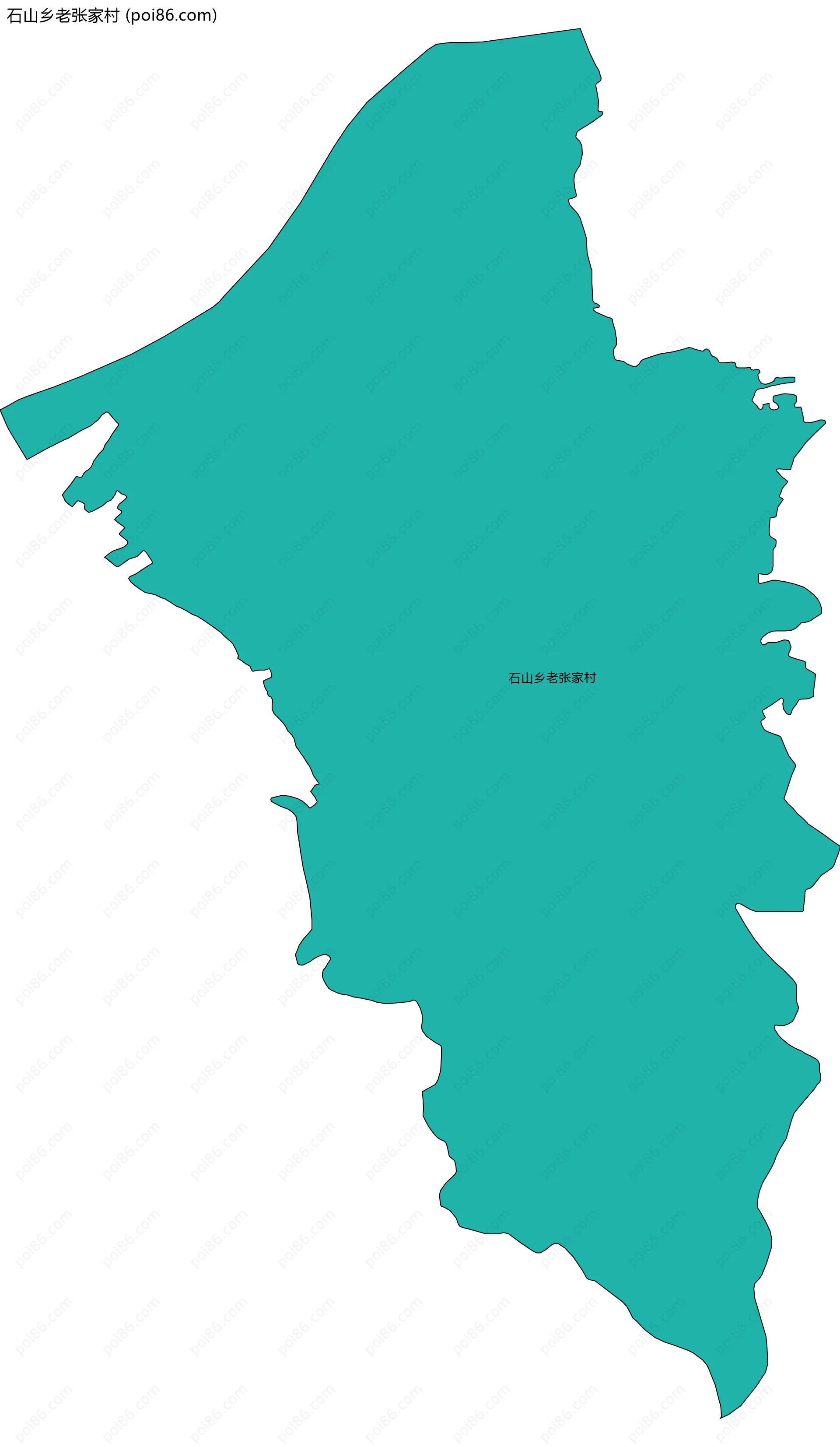 石山乡老张家村边界地图