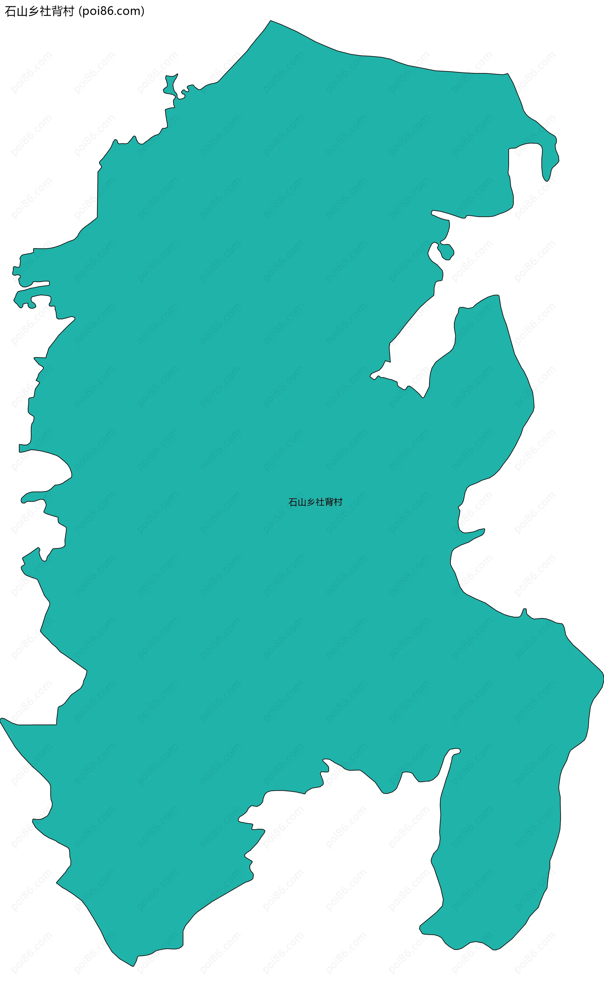 石山乡社背村边界地图