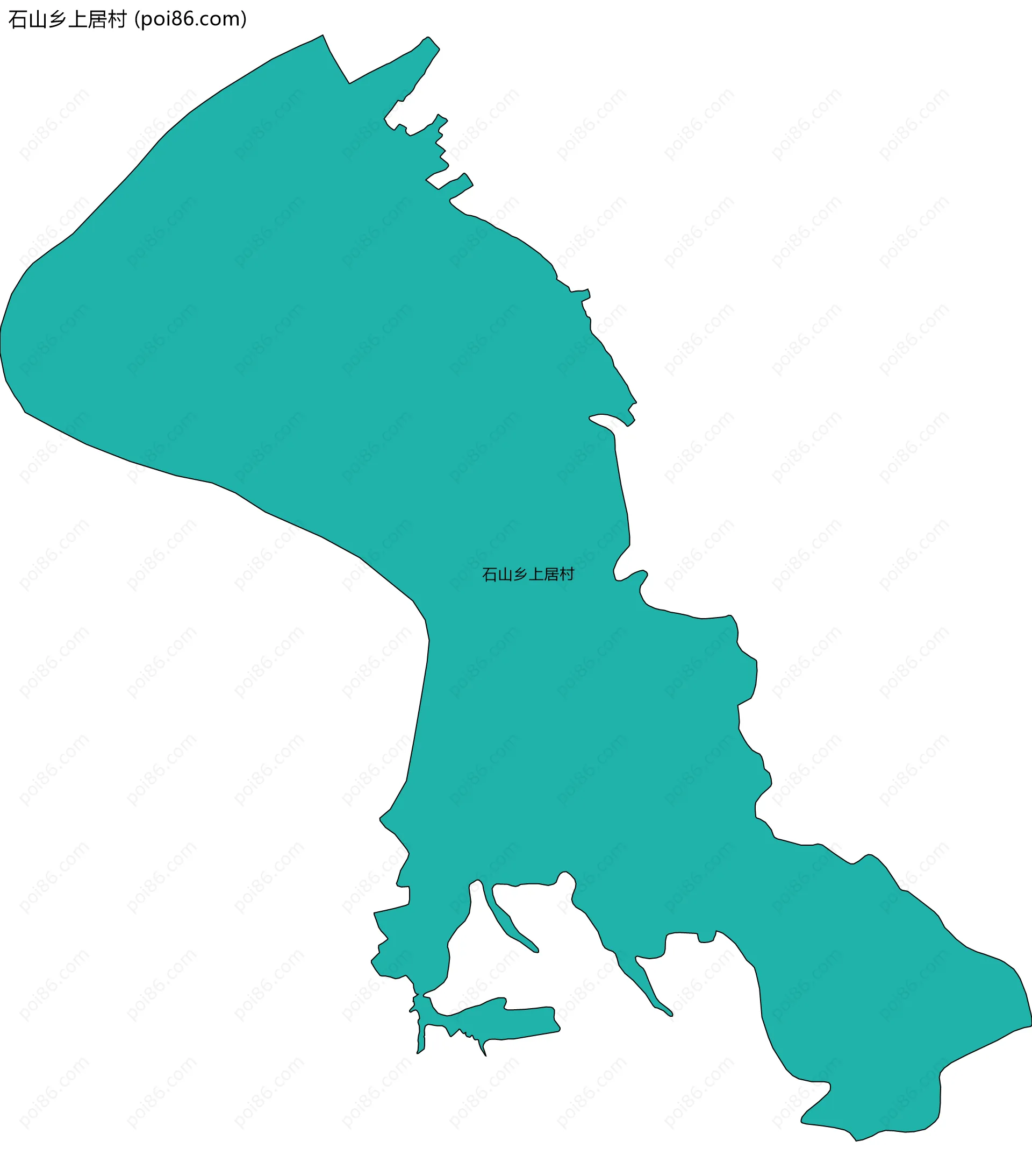石山乡上居村边界地图