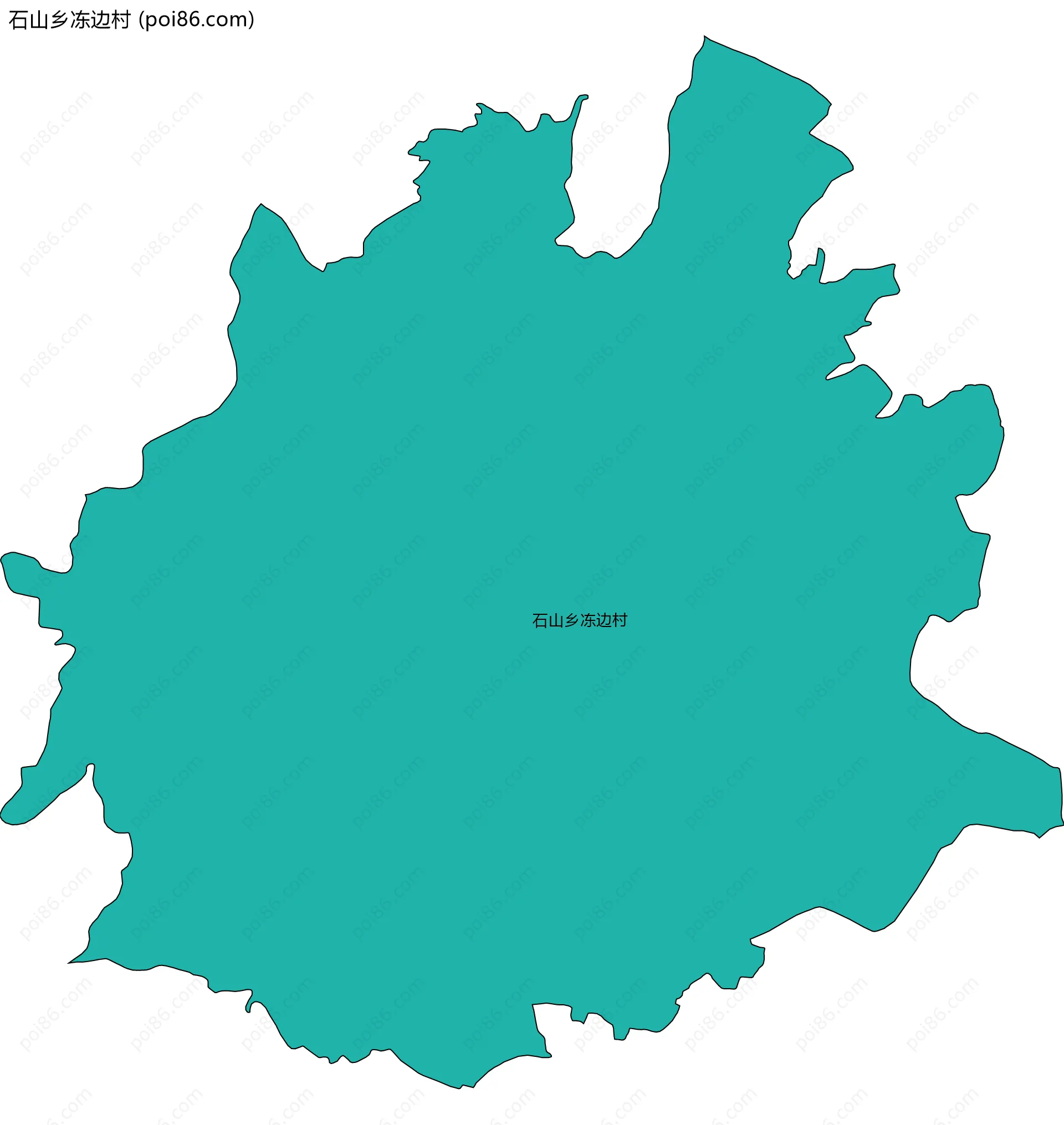 石山乡冻边村边界地图