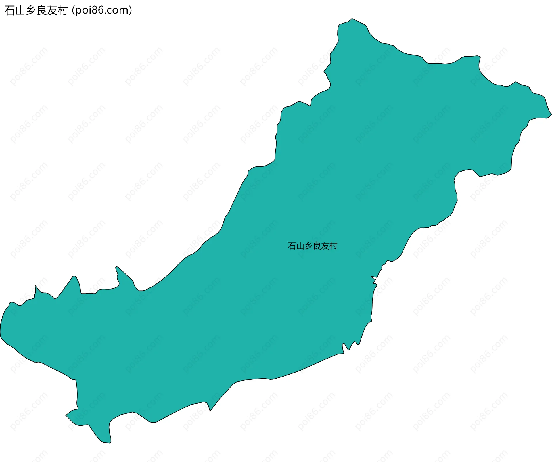 石山乡良友村边界地图