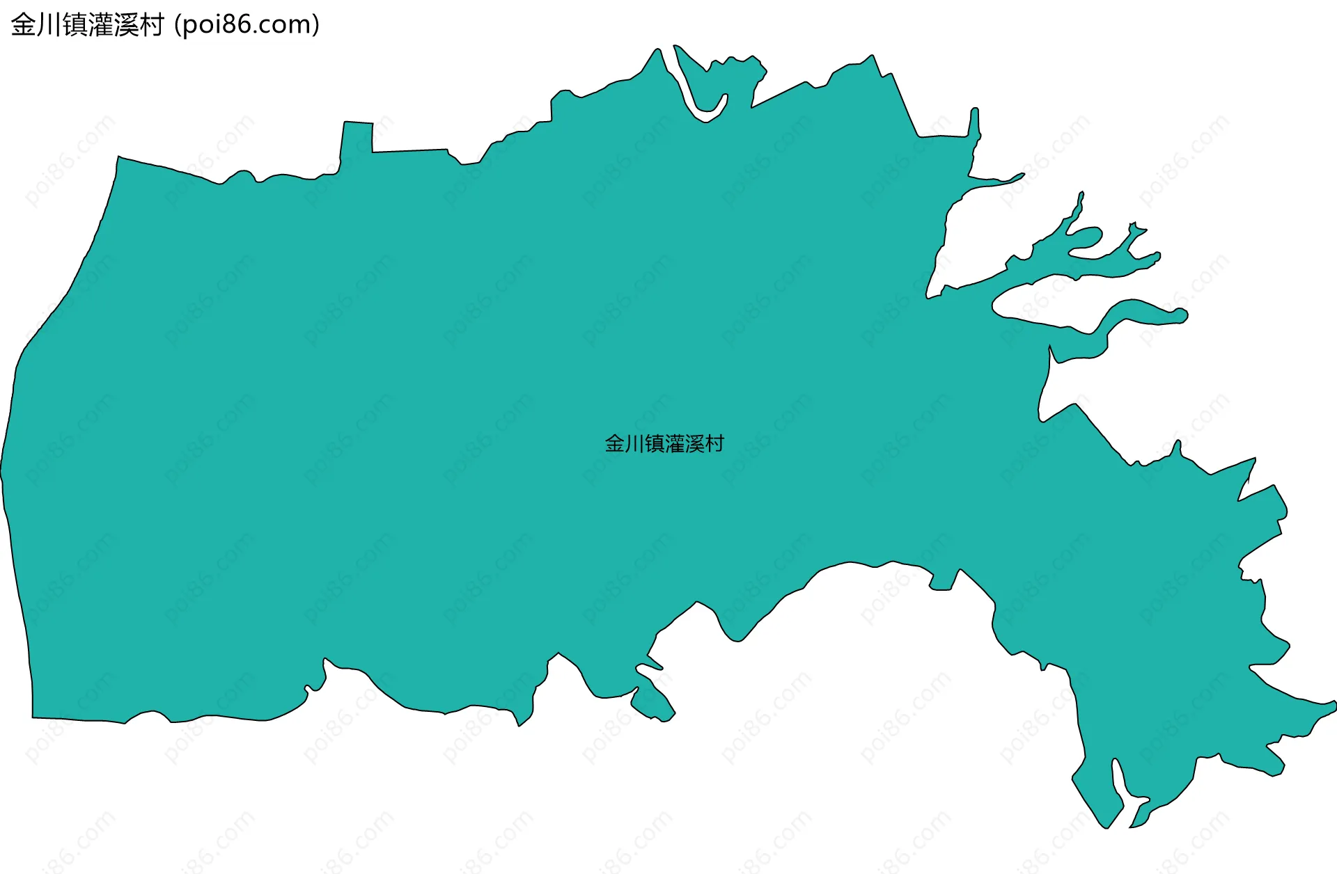 金川镇灌溪村边界地图