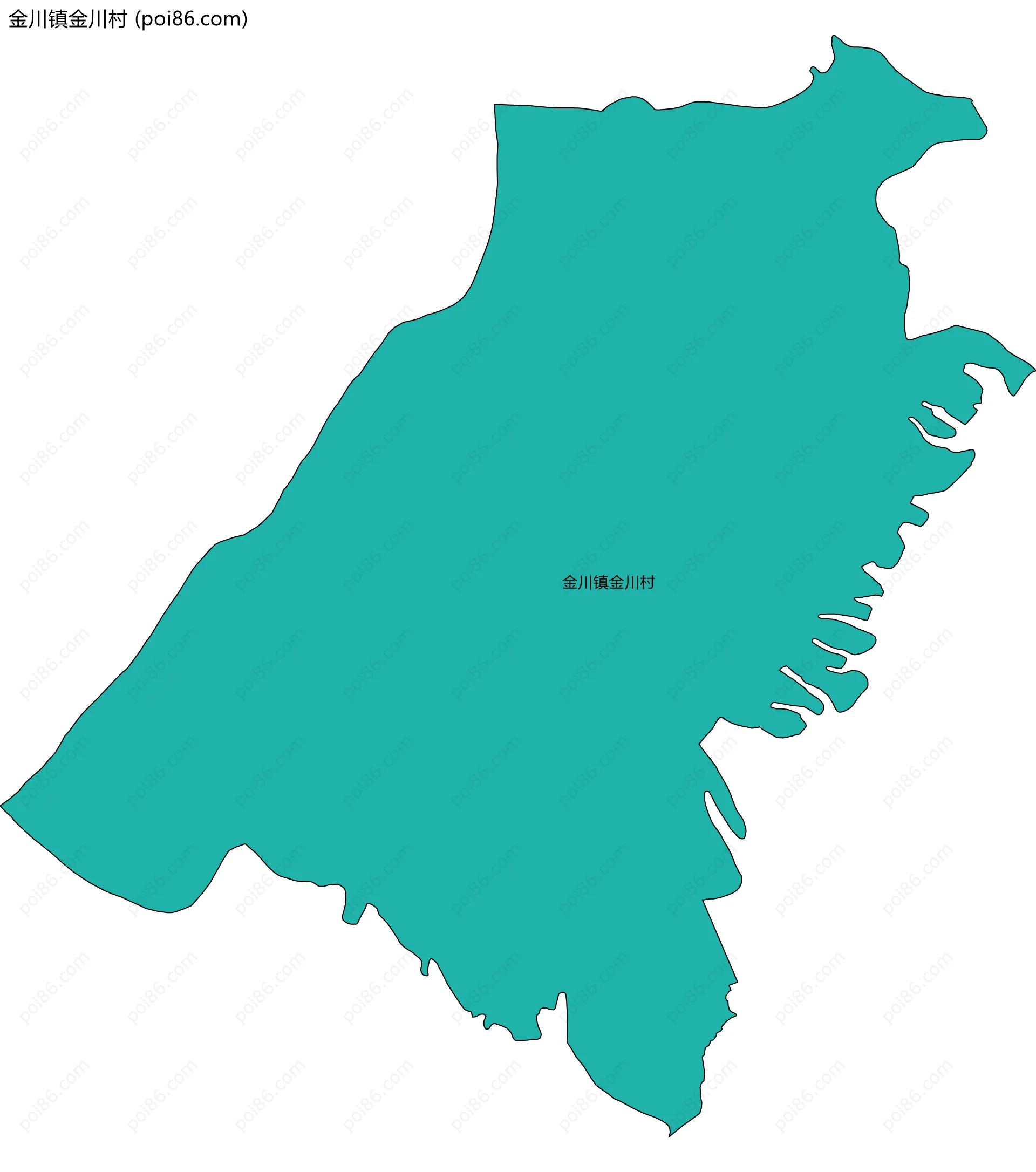 金川镇金川村边界地图