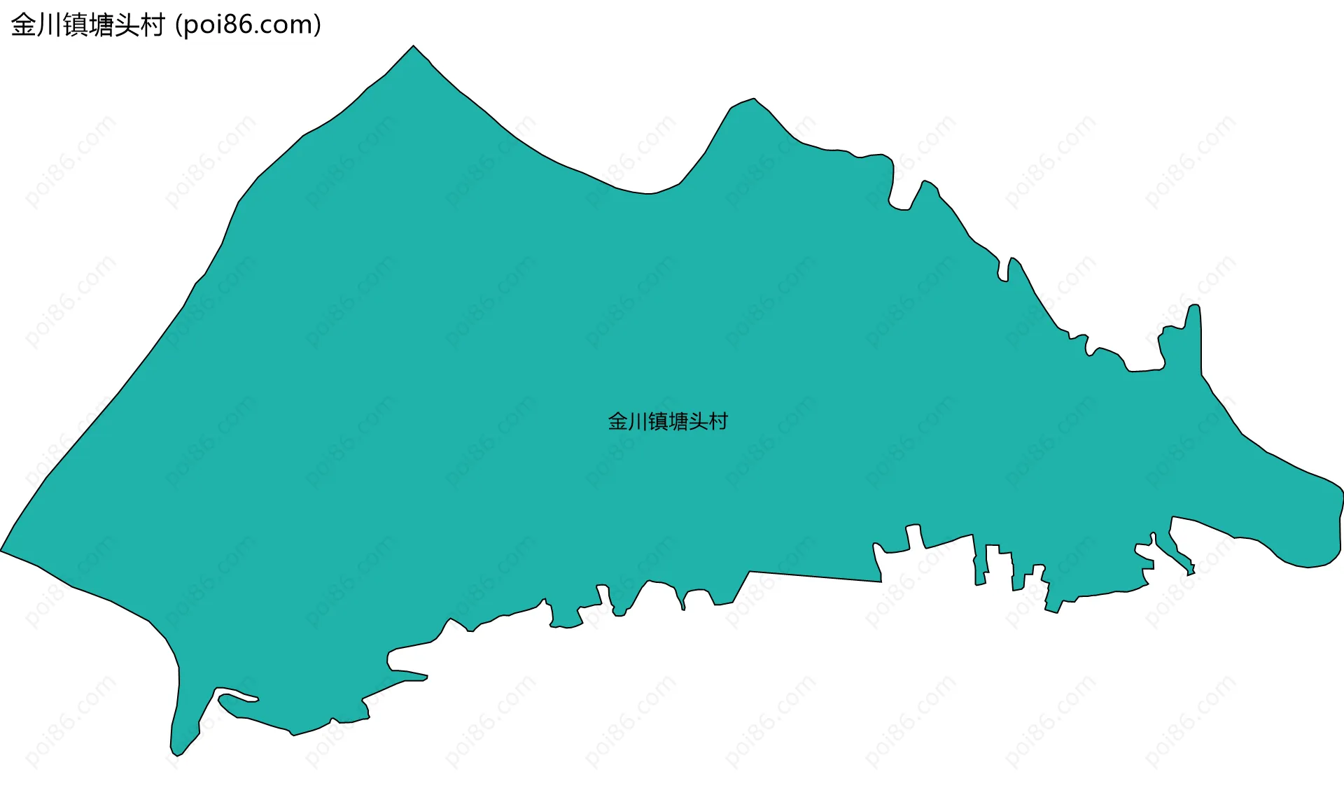 金川镇塘头村边界地图