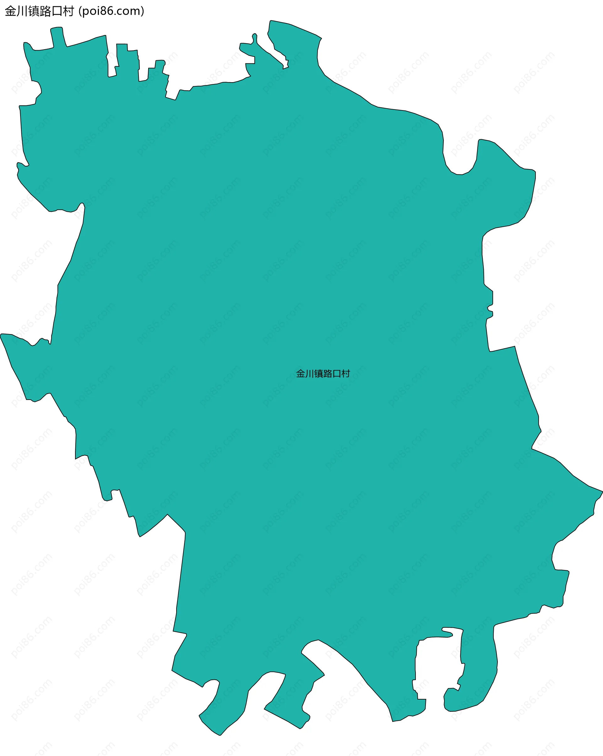 金川镇路口村边界地图