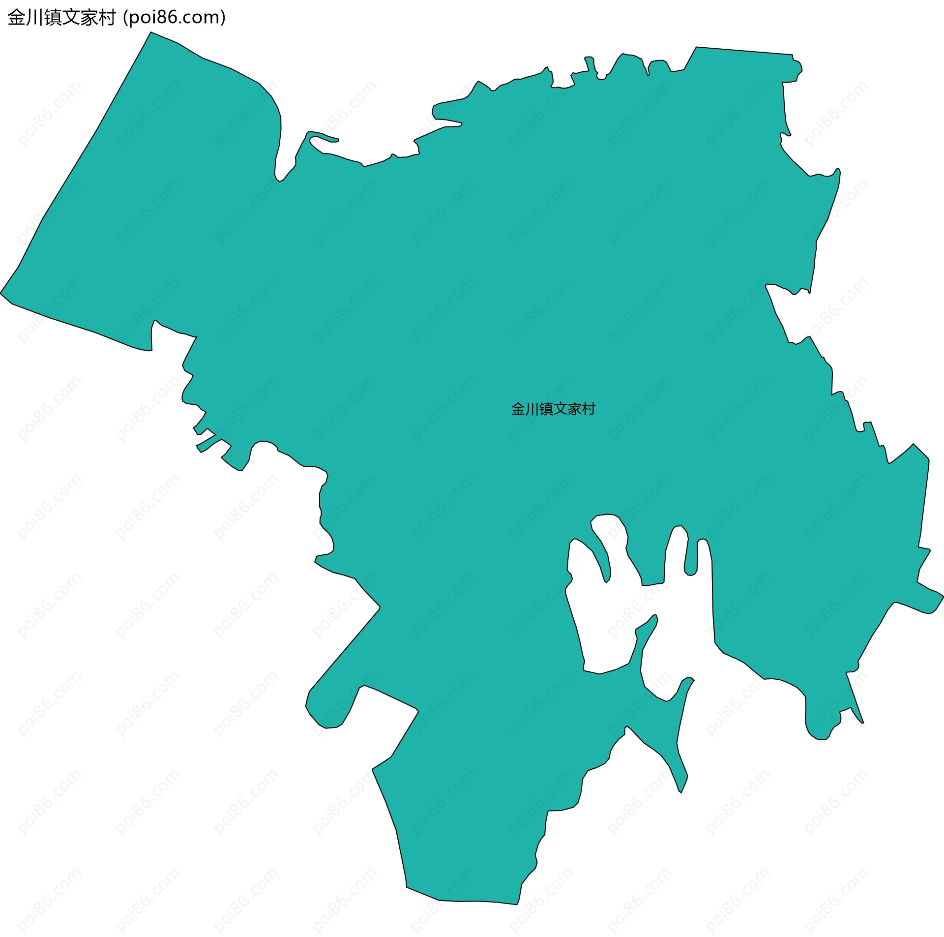 金川镇文家村边界地图