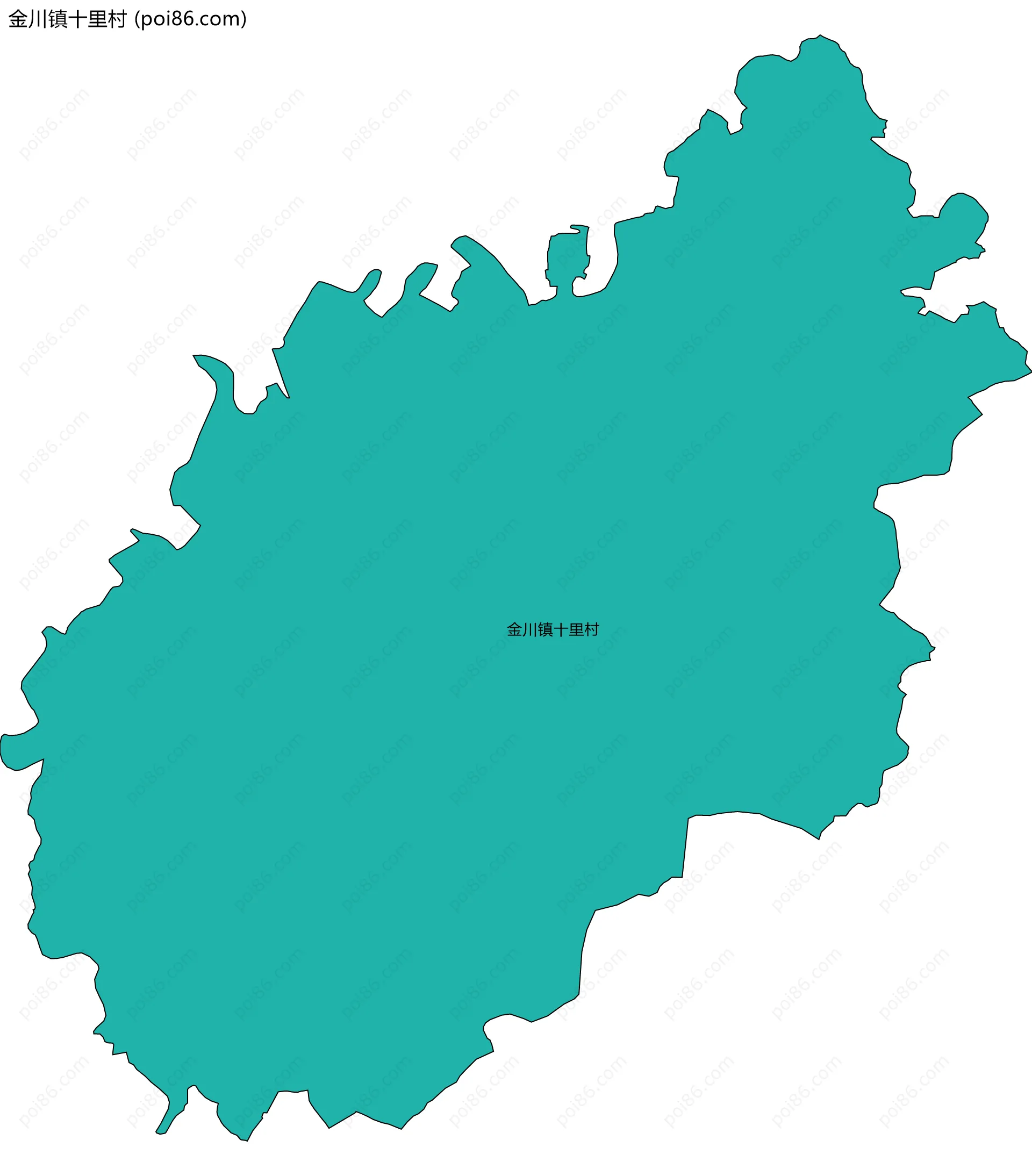 金川镇十里村边界地图