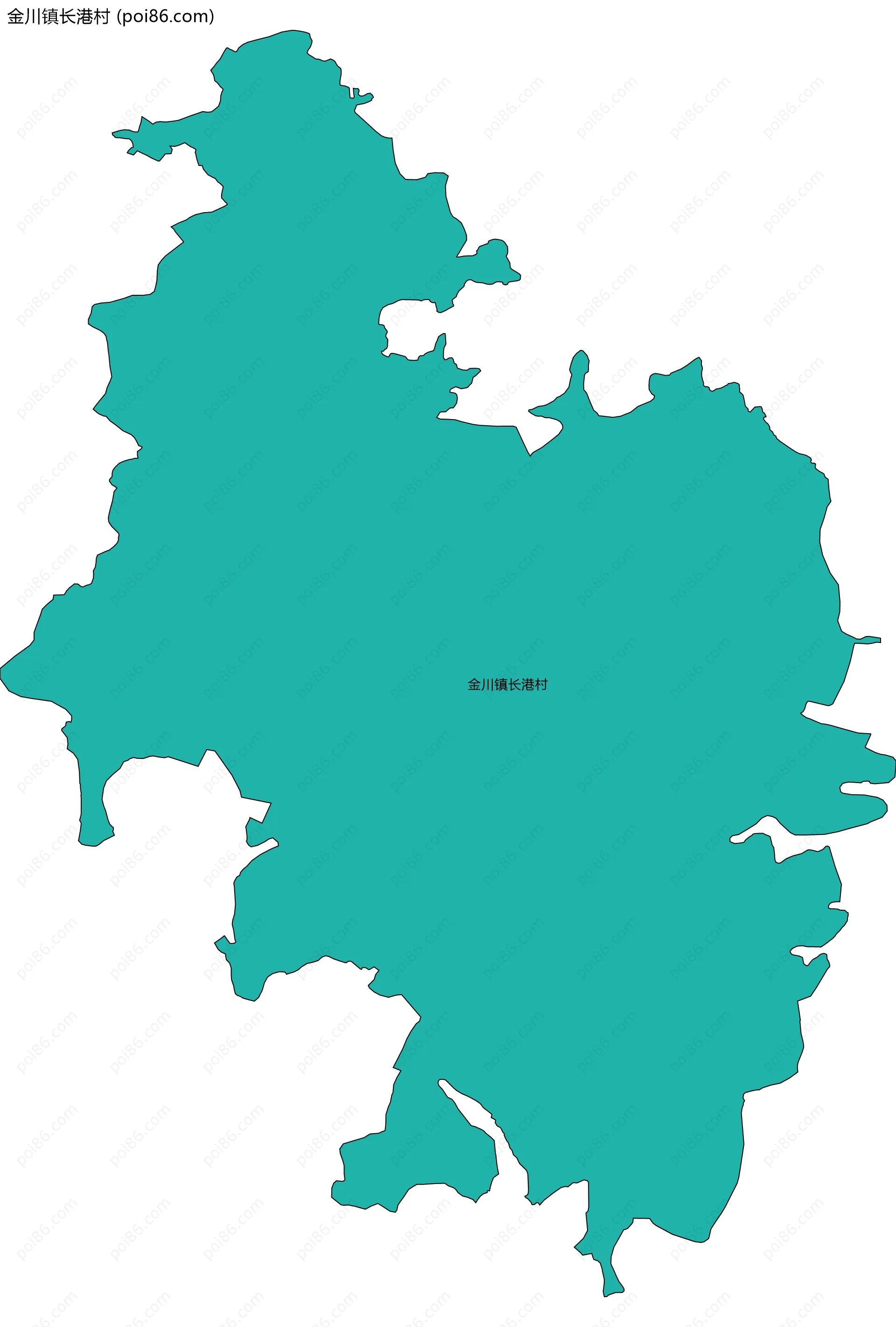 金川镇长港村边界地图