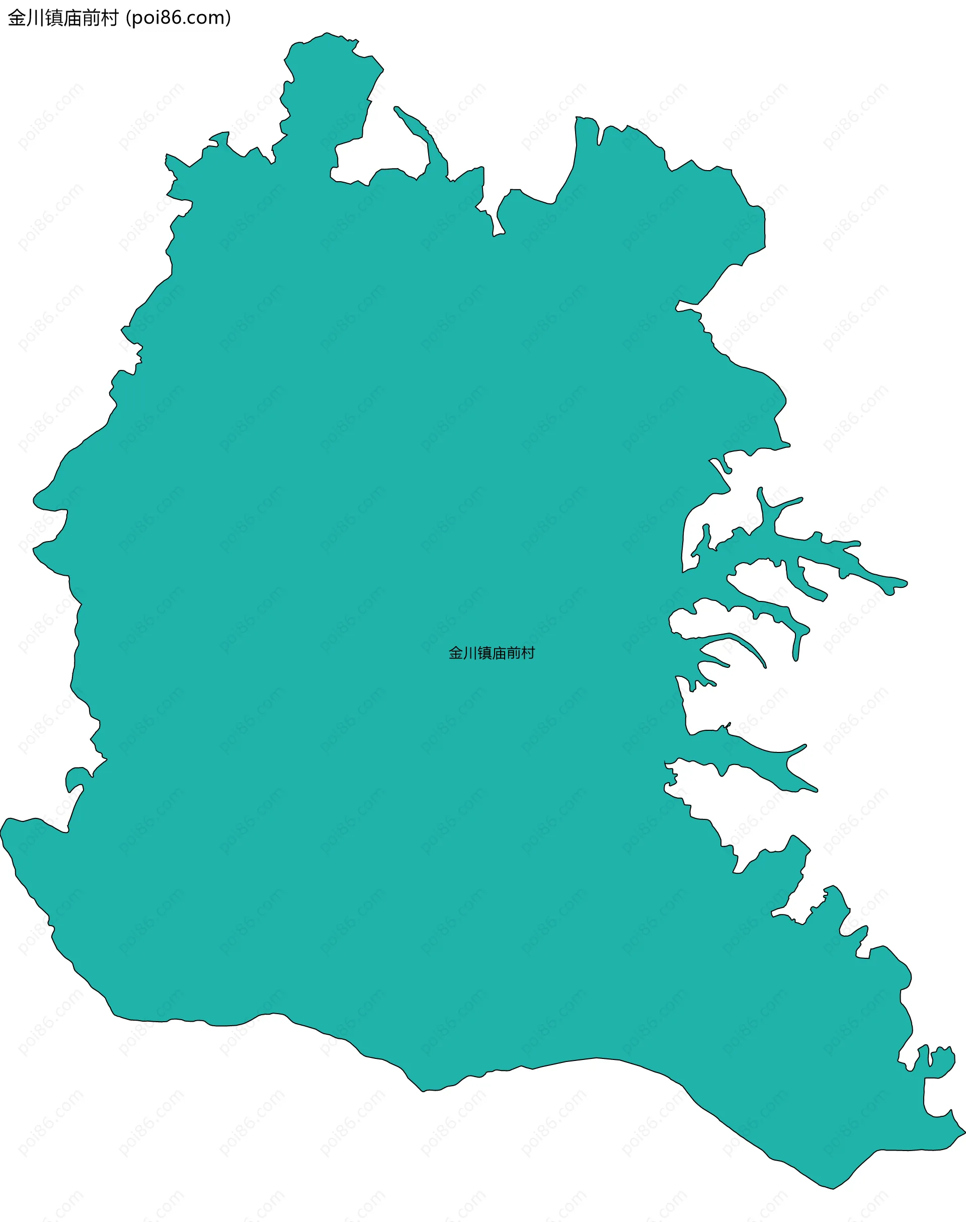 金川镇庙前村边界地图