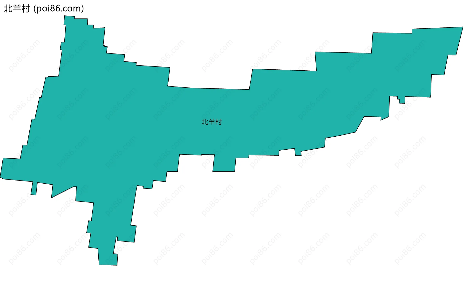 北羊村边界地图
