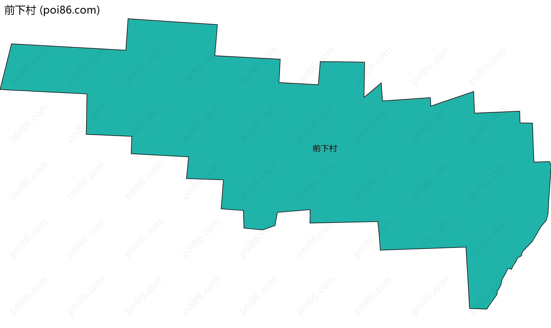 前下村边界地图
