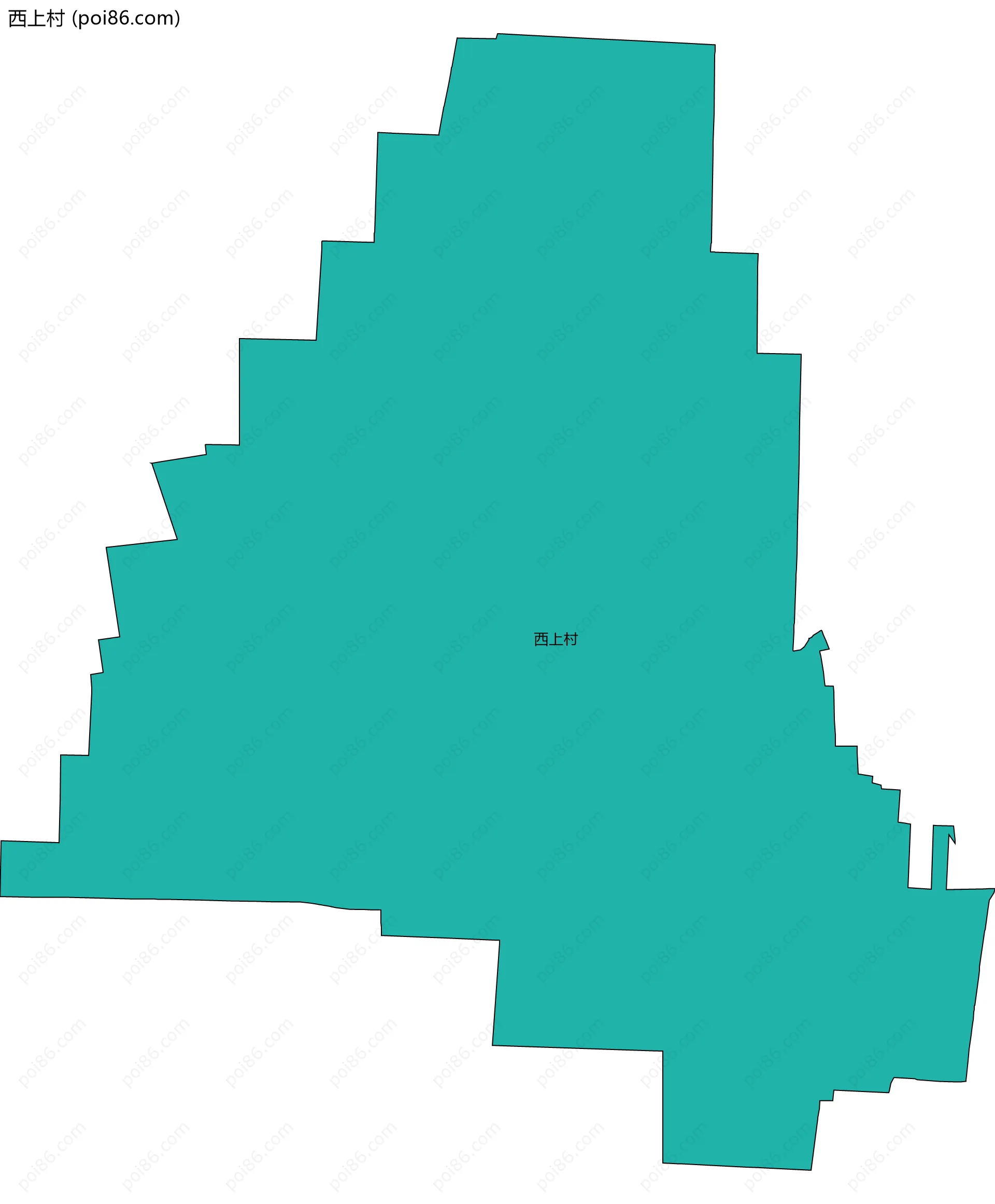 西上村边界地图
