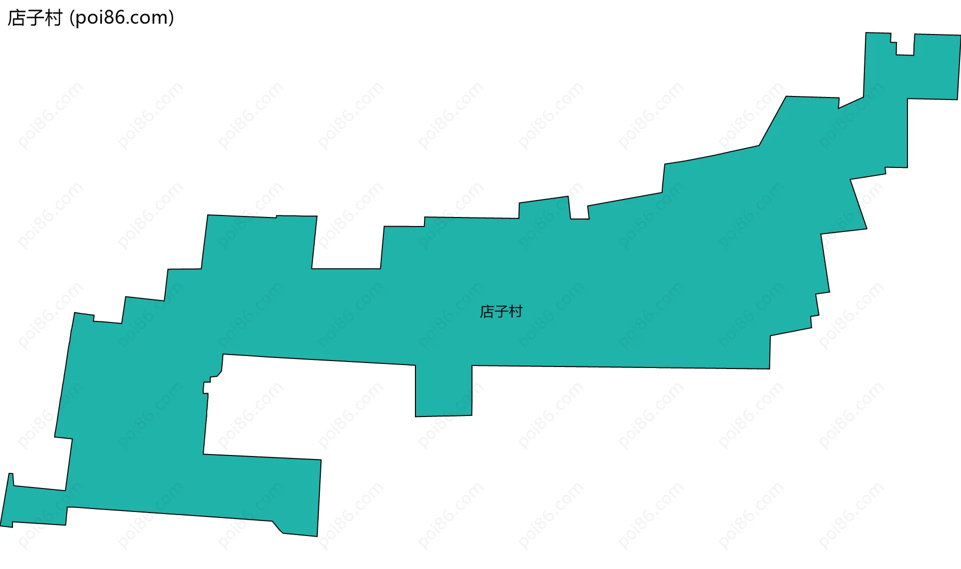 店子村边界地图