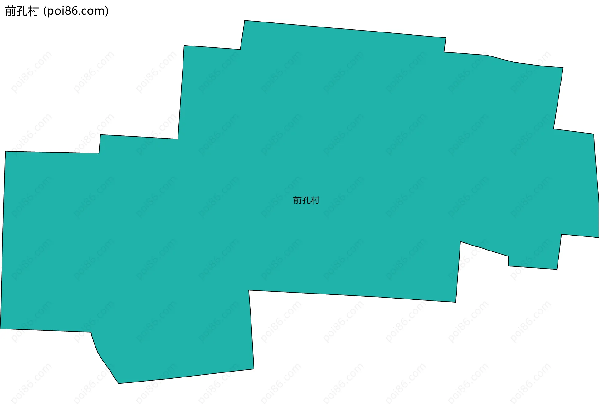 前孔村边界地图