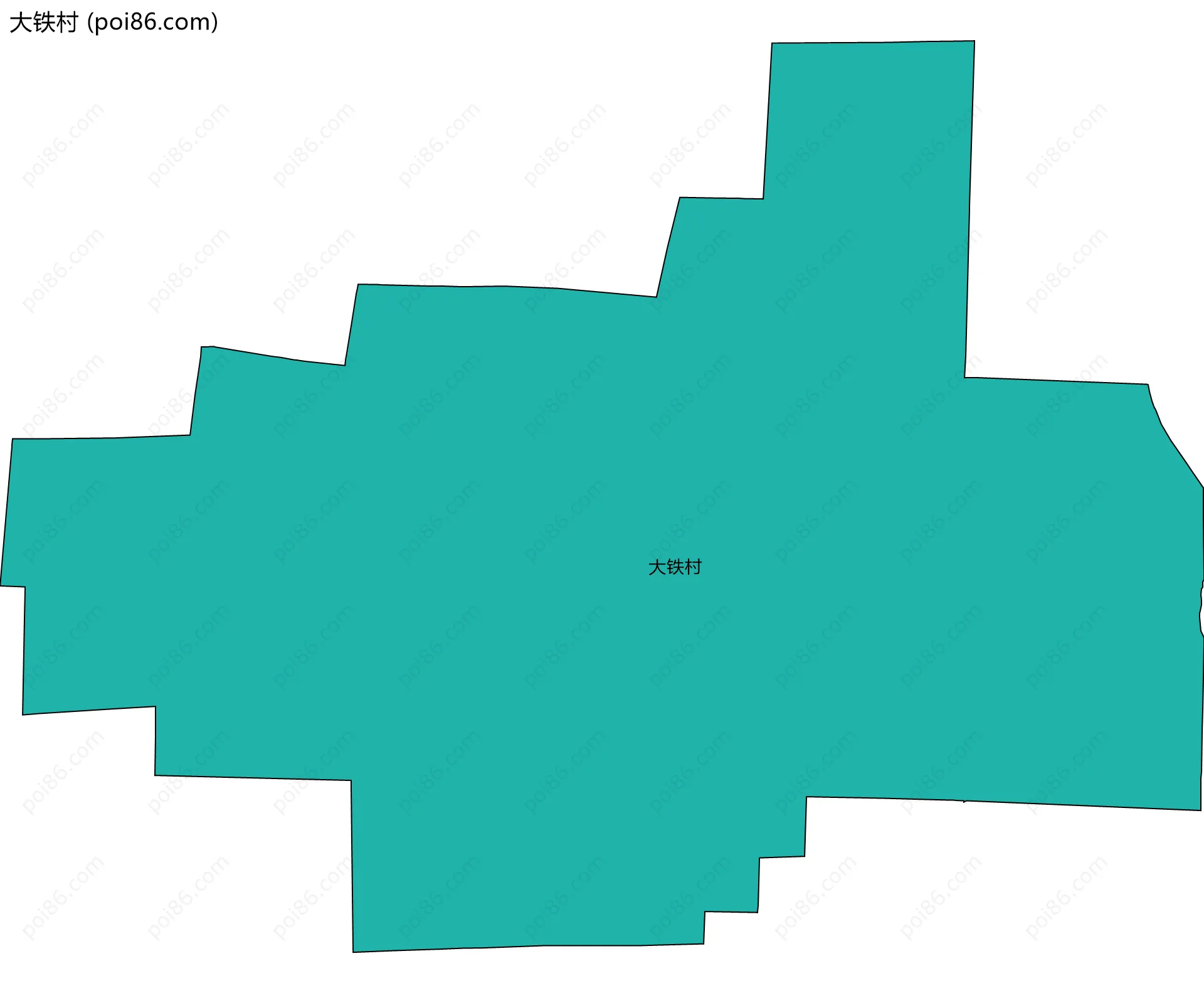 大铁村边界地图