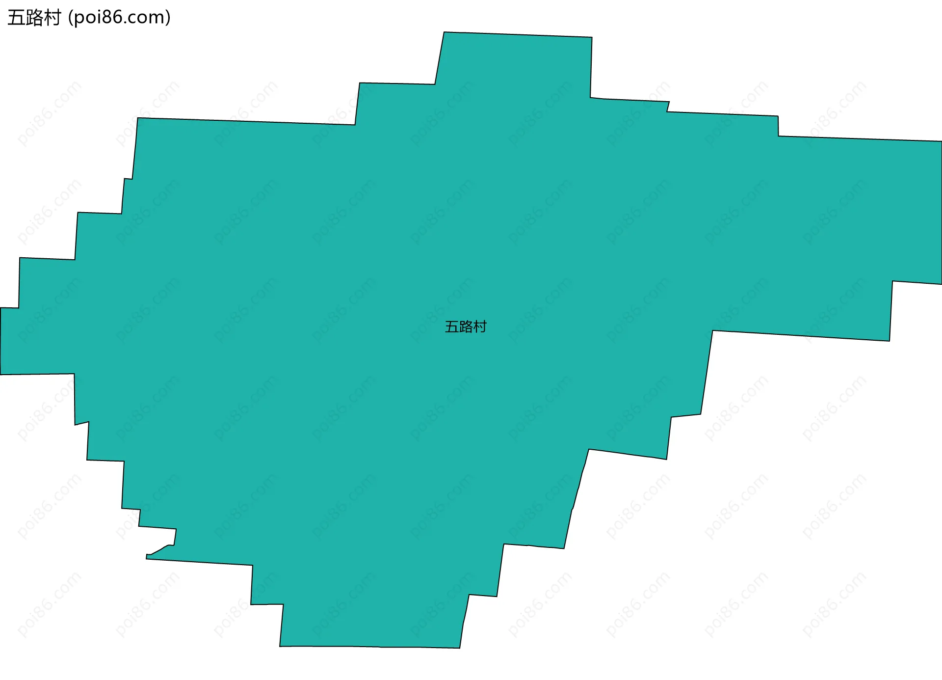 五路村边界地图