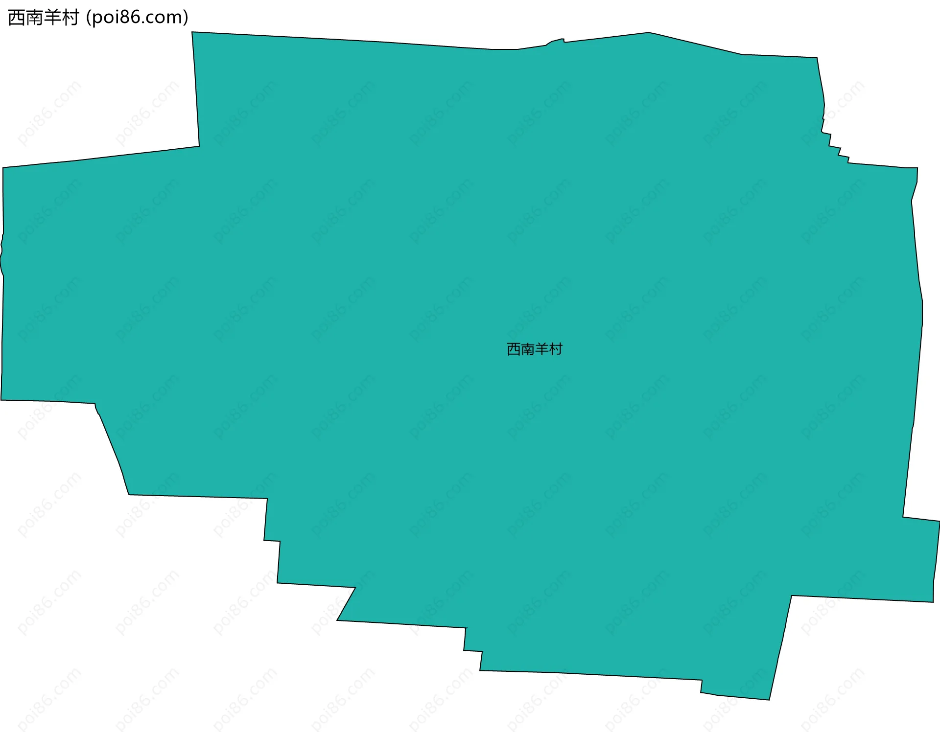 西南羊村边界地图