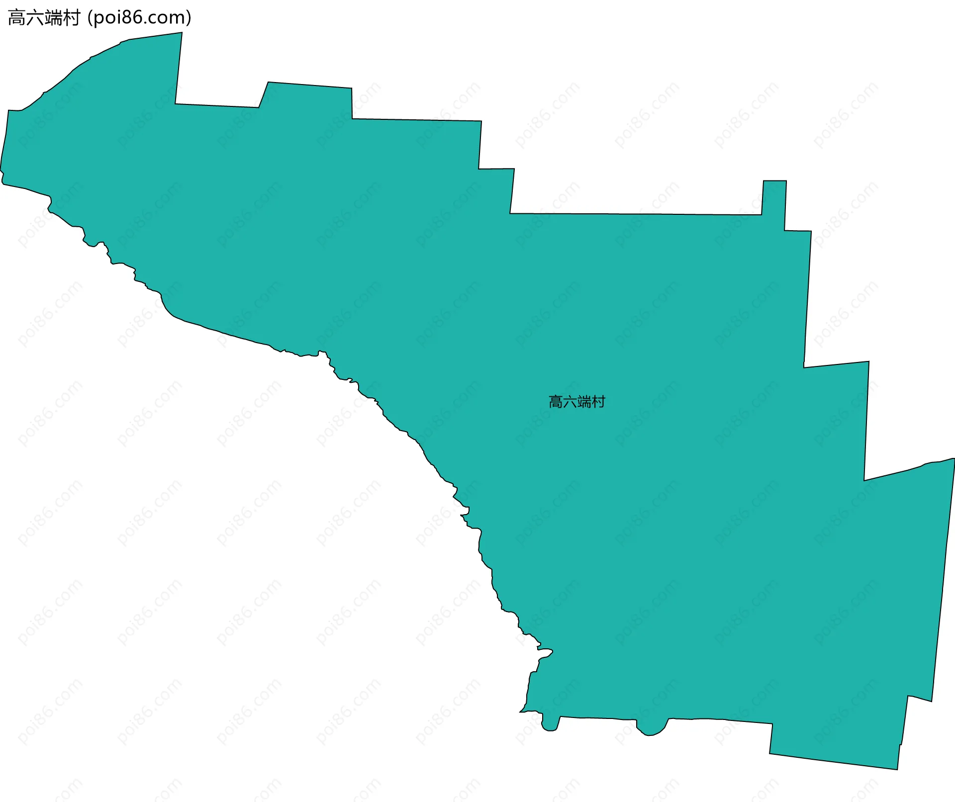 高六端村边界地图