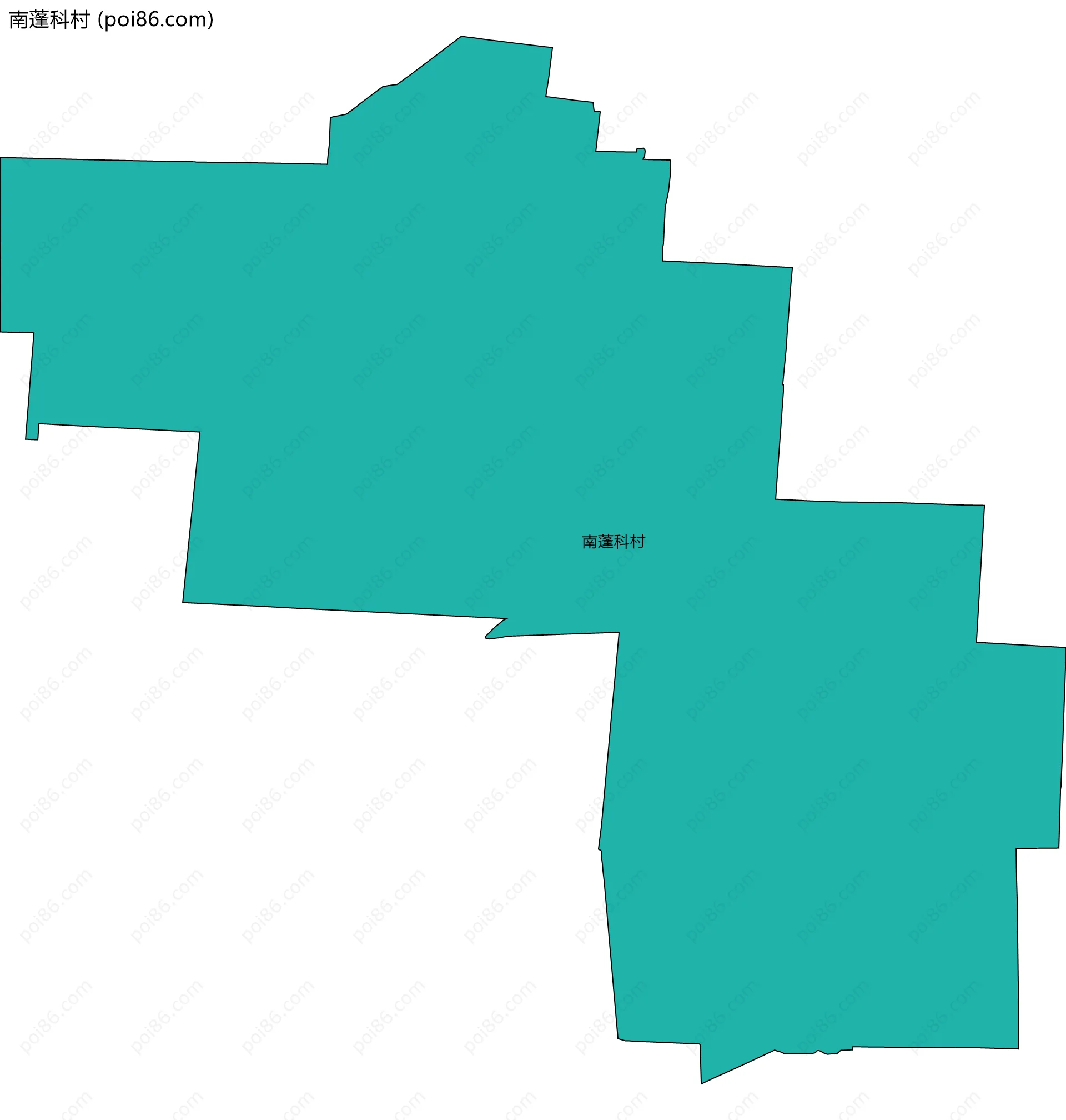 南蓬科村边界地图