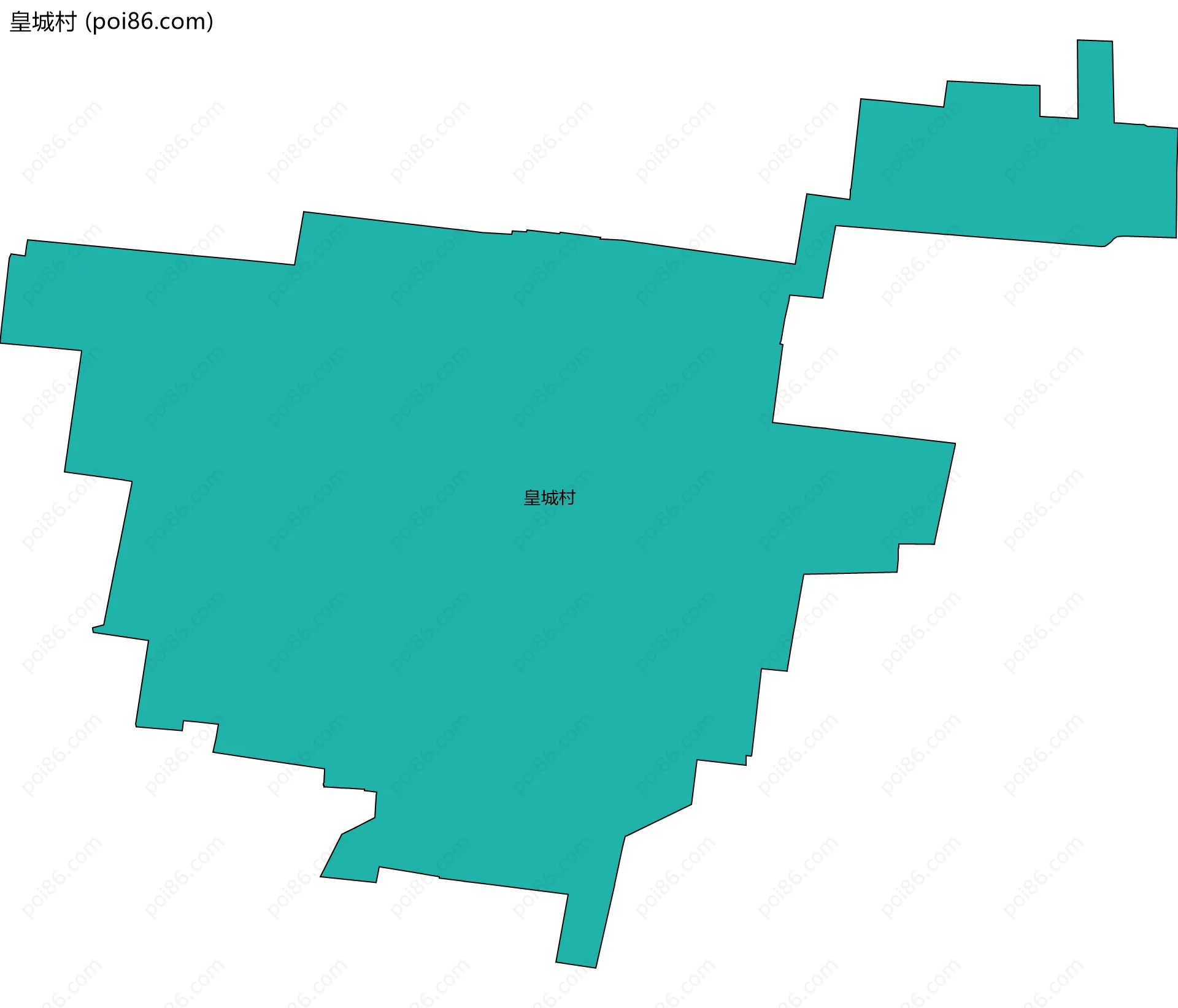 皇城村边界地图