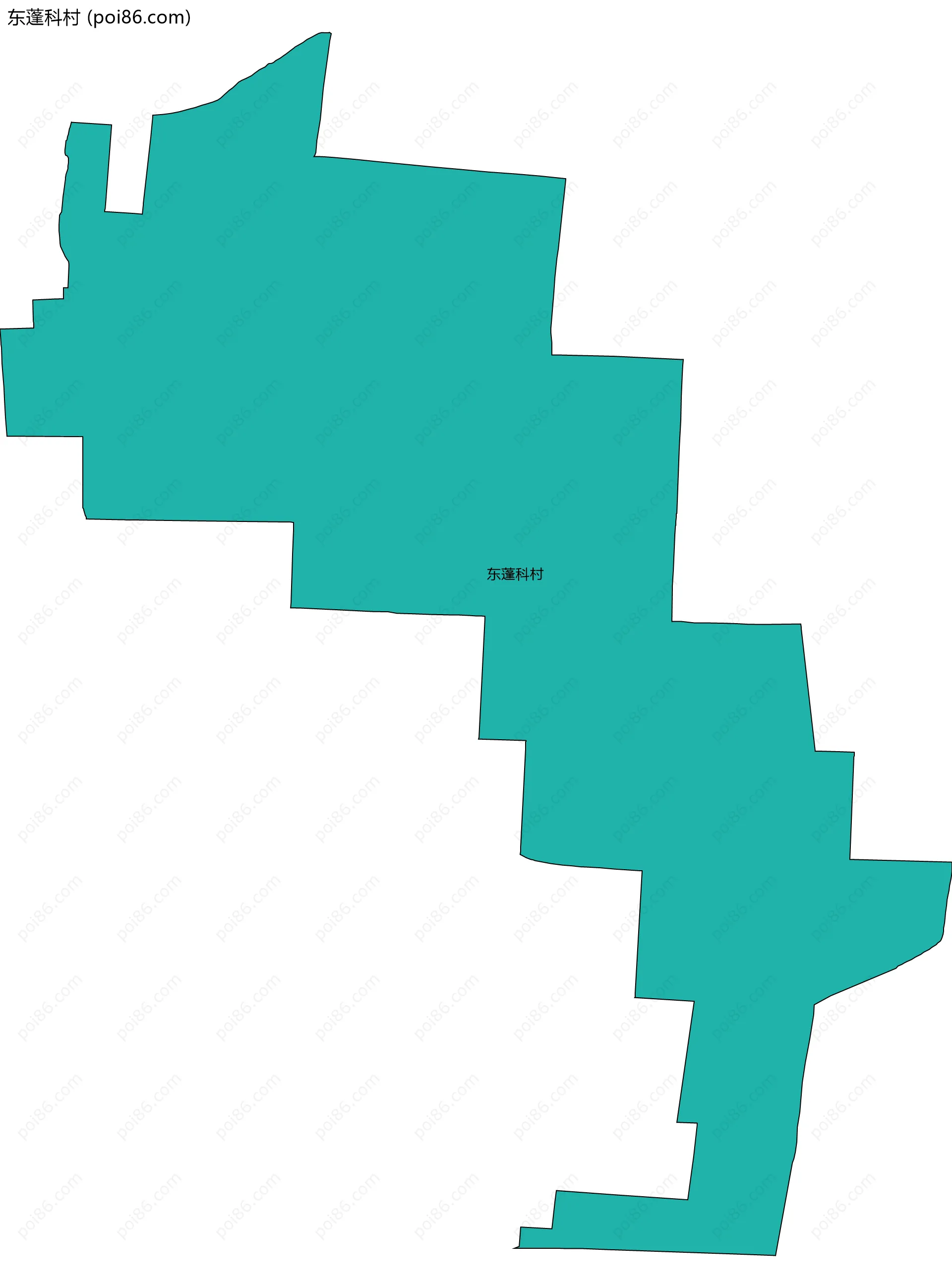 东蓬科村边界地图