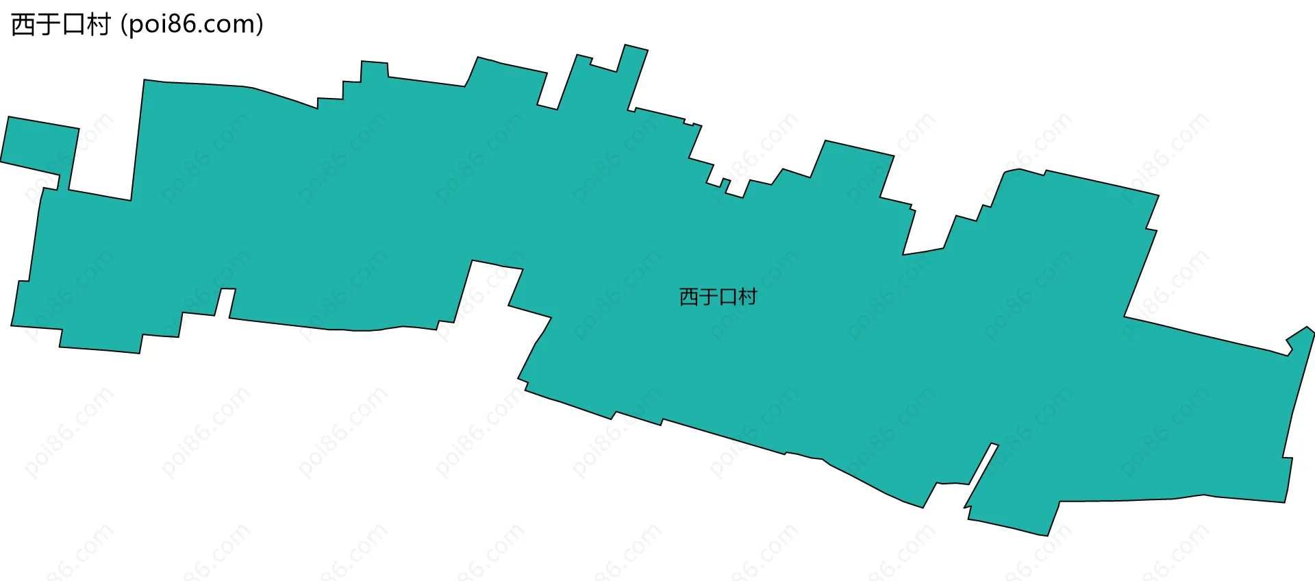 西于口村边界地图