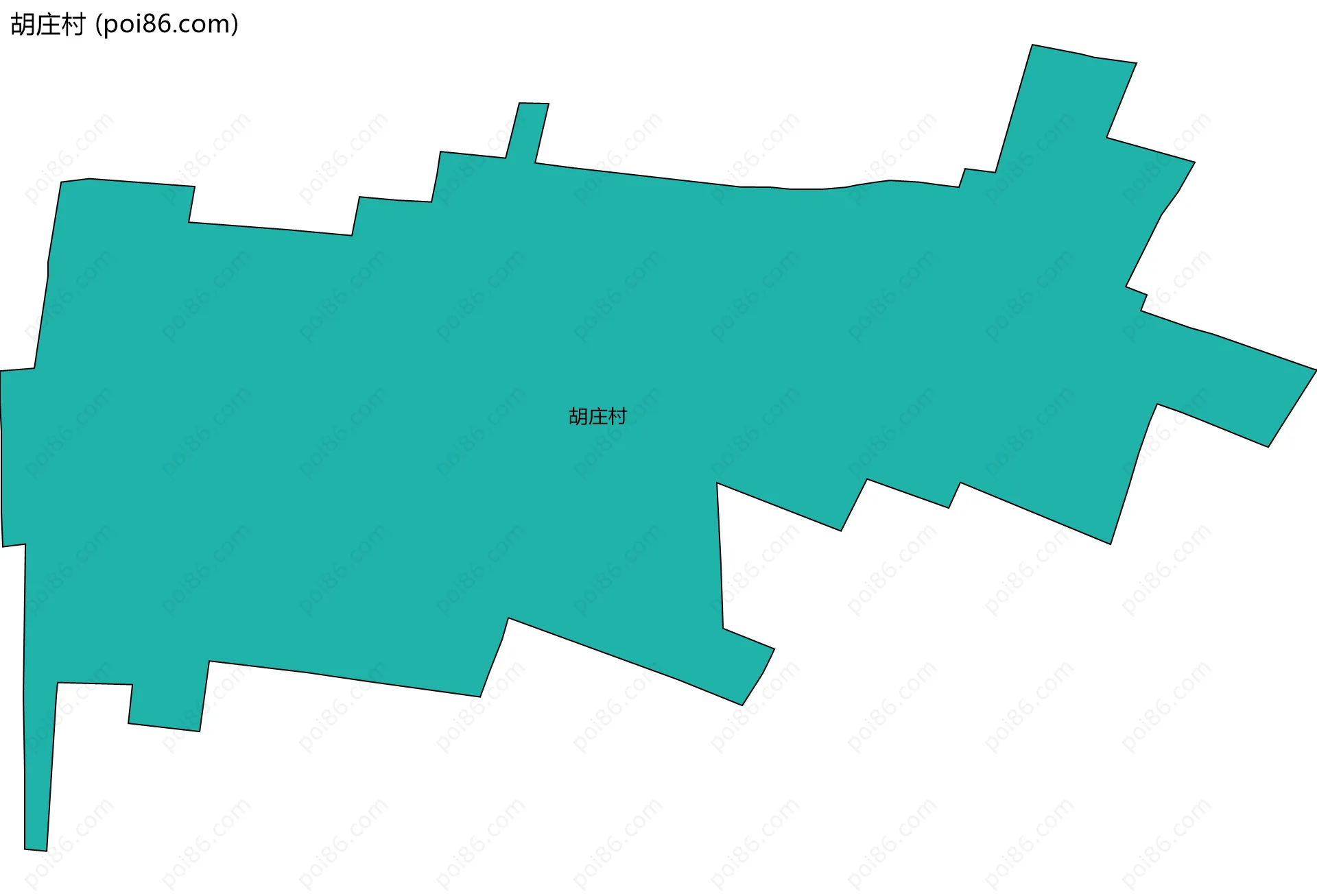 胡庄村边界地图