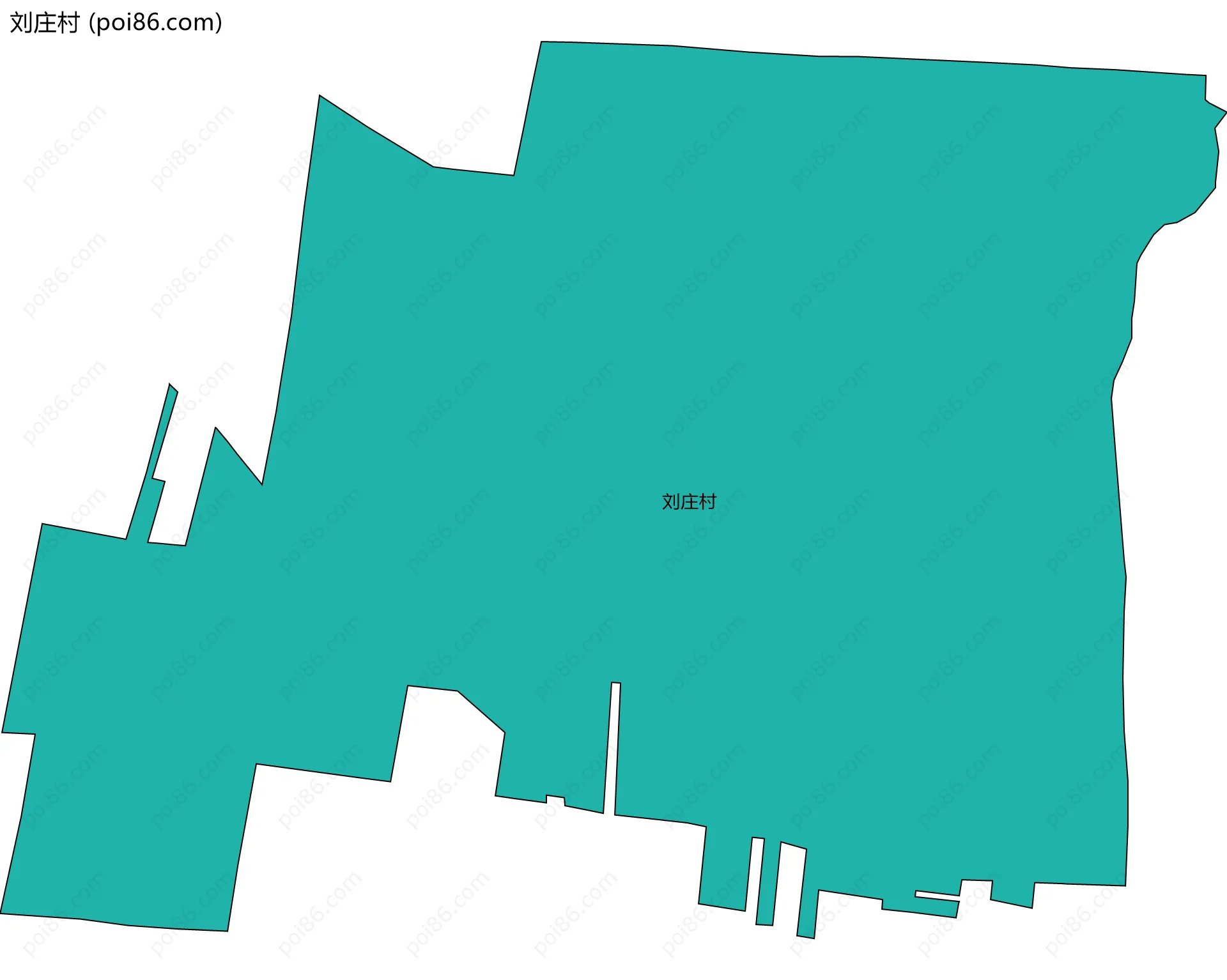 刘庄村边界地图
