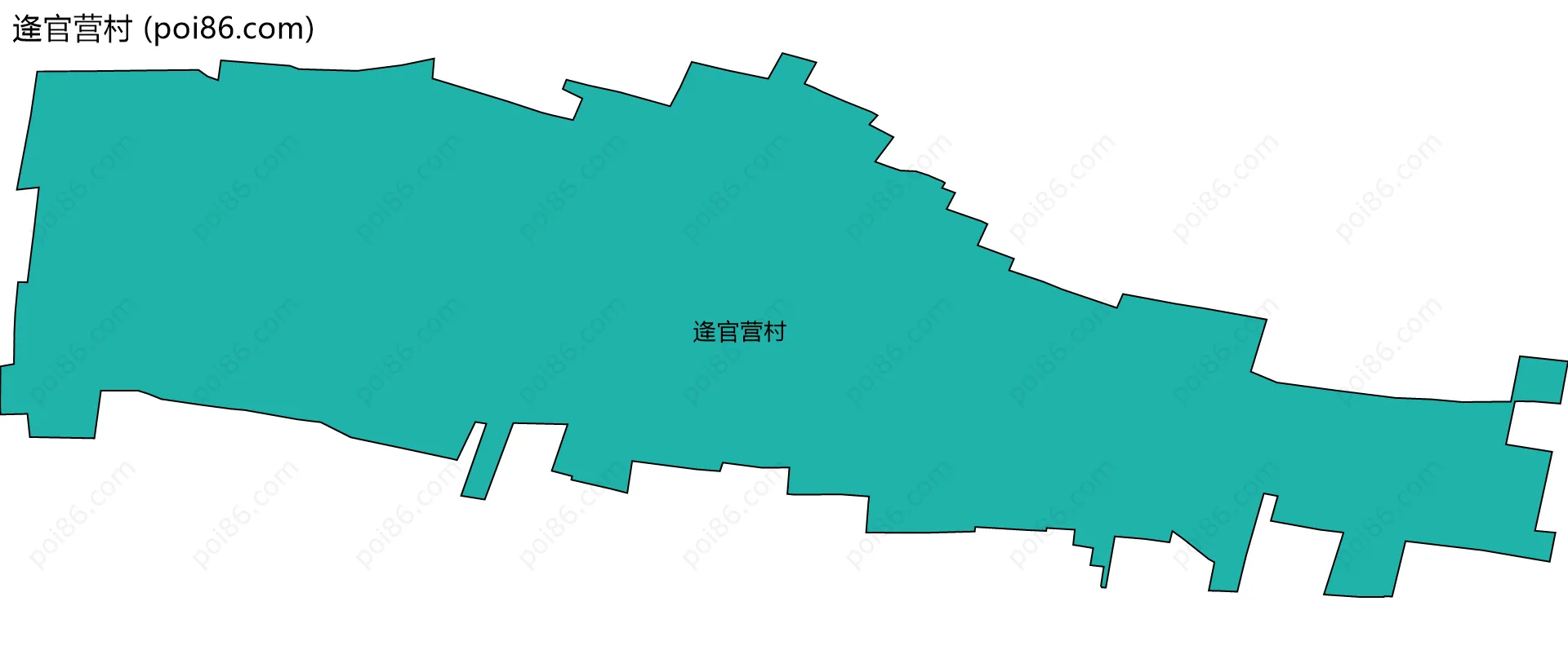 逄官营村边界地图