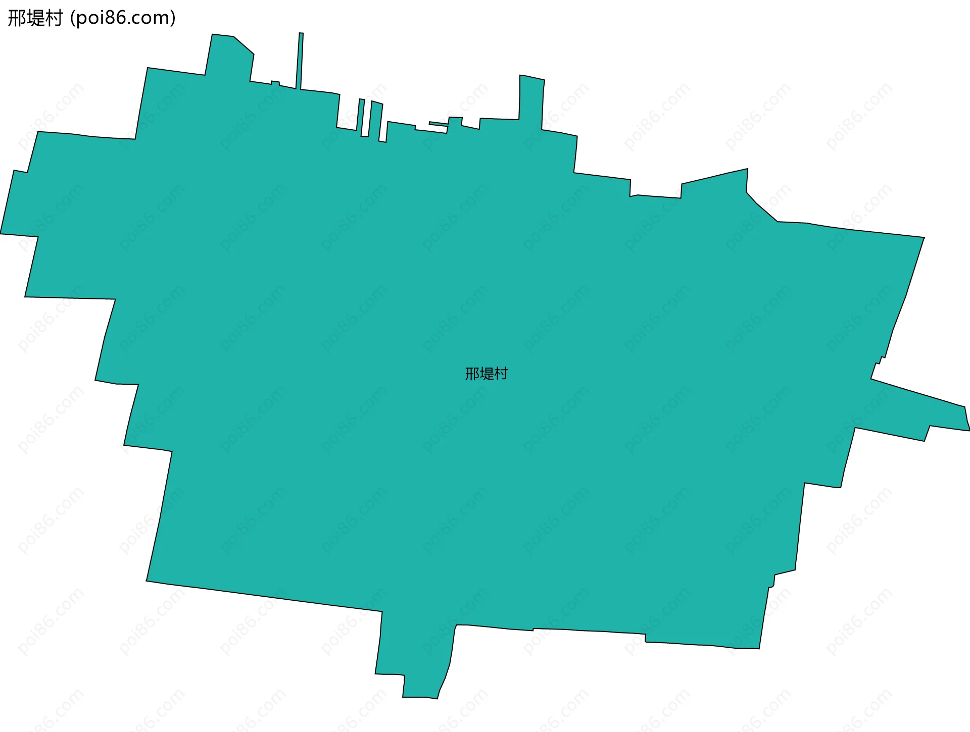 邢堤村边界地图