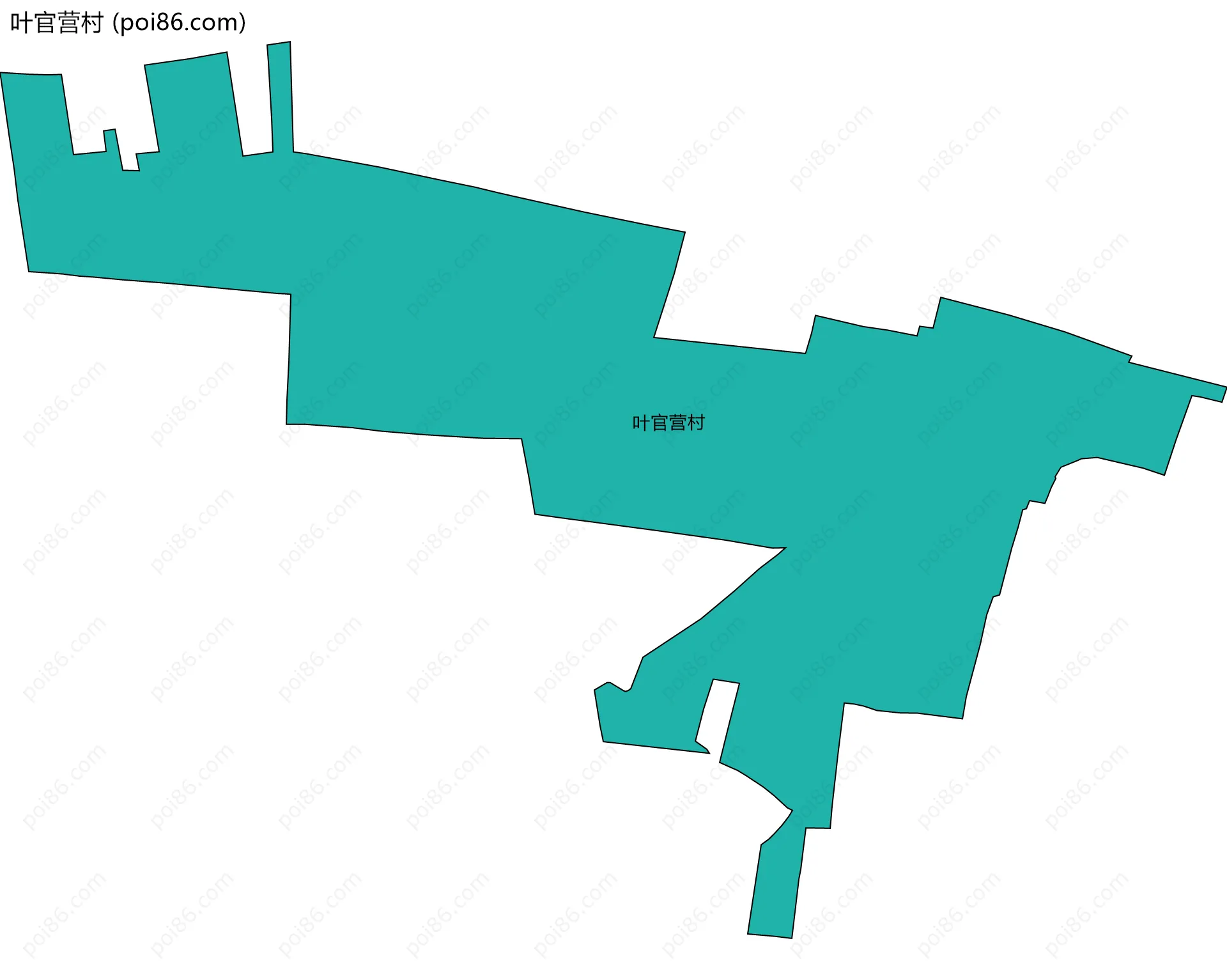 叶官营村边界地图