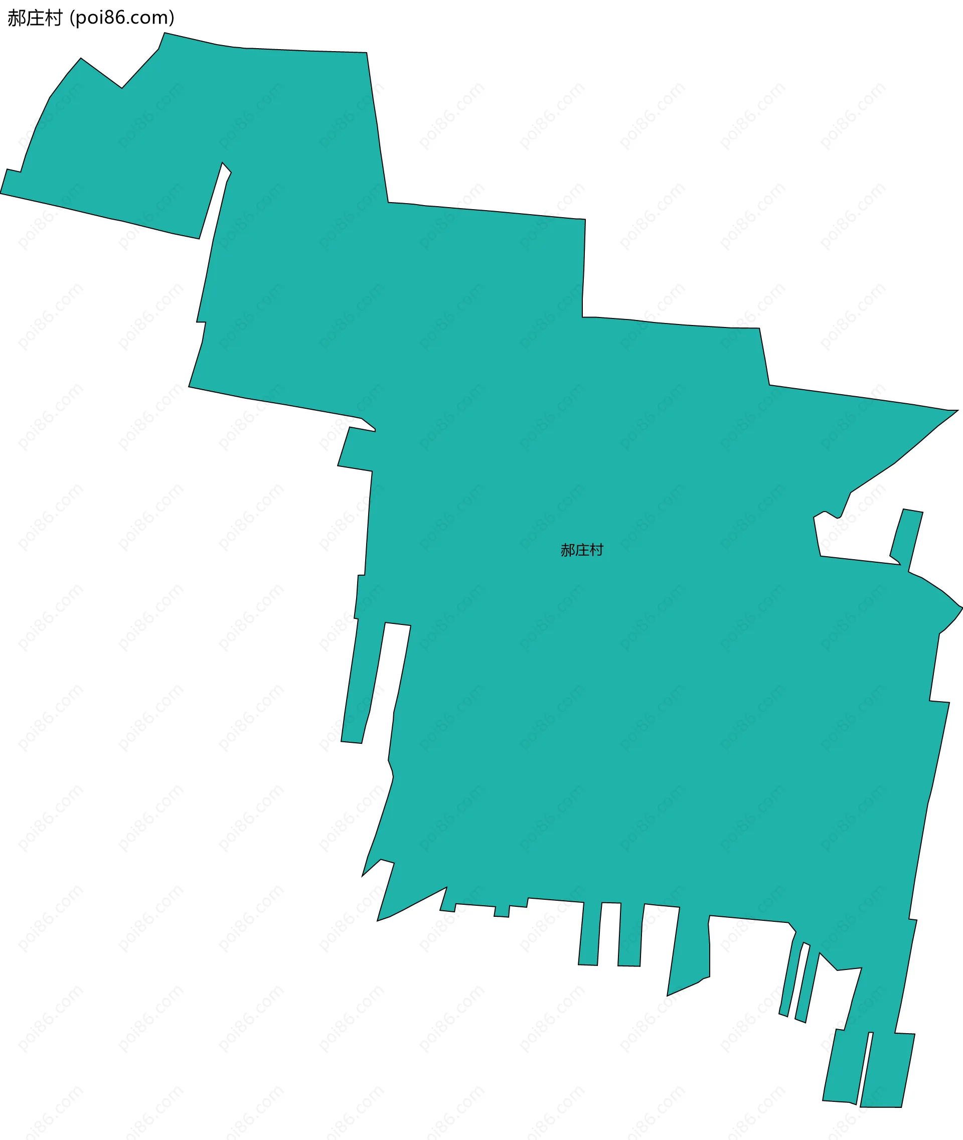 郝庄村边界地图