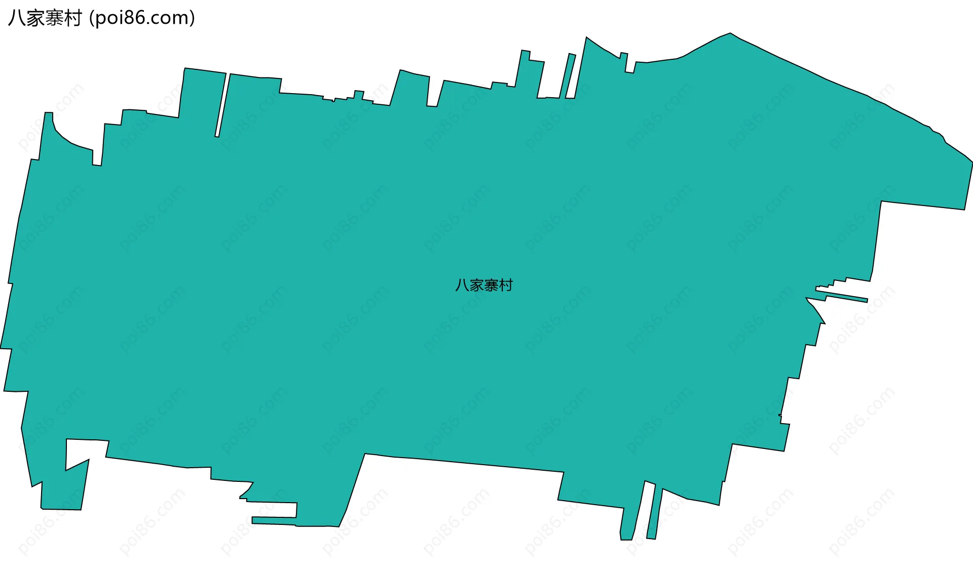 八家寨村边界地图