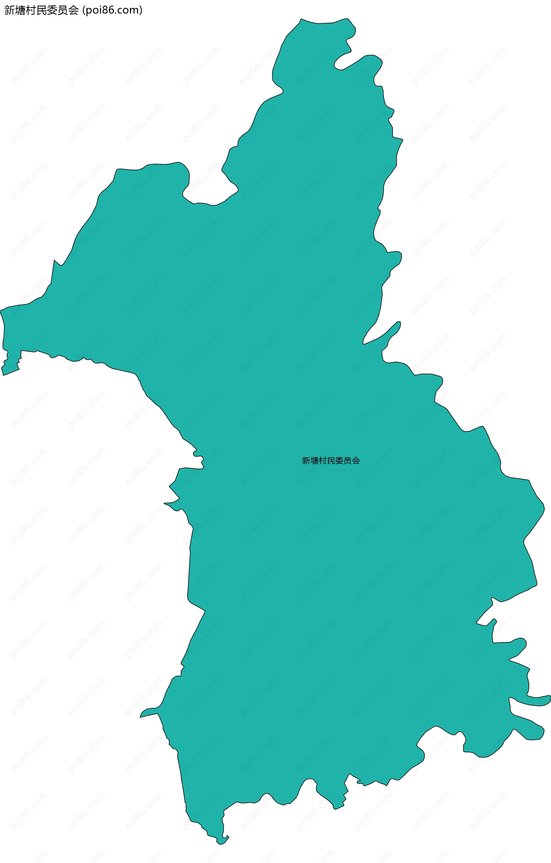 新塘村民委员会边界地图