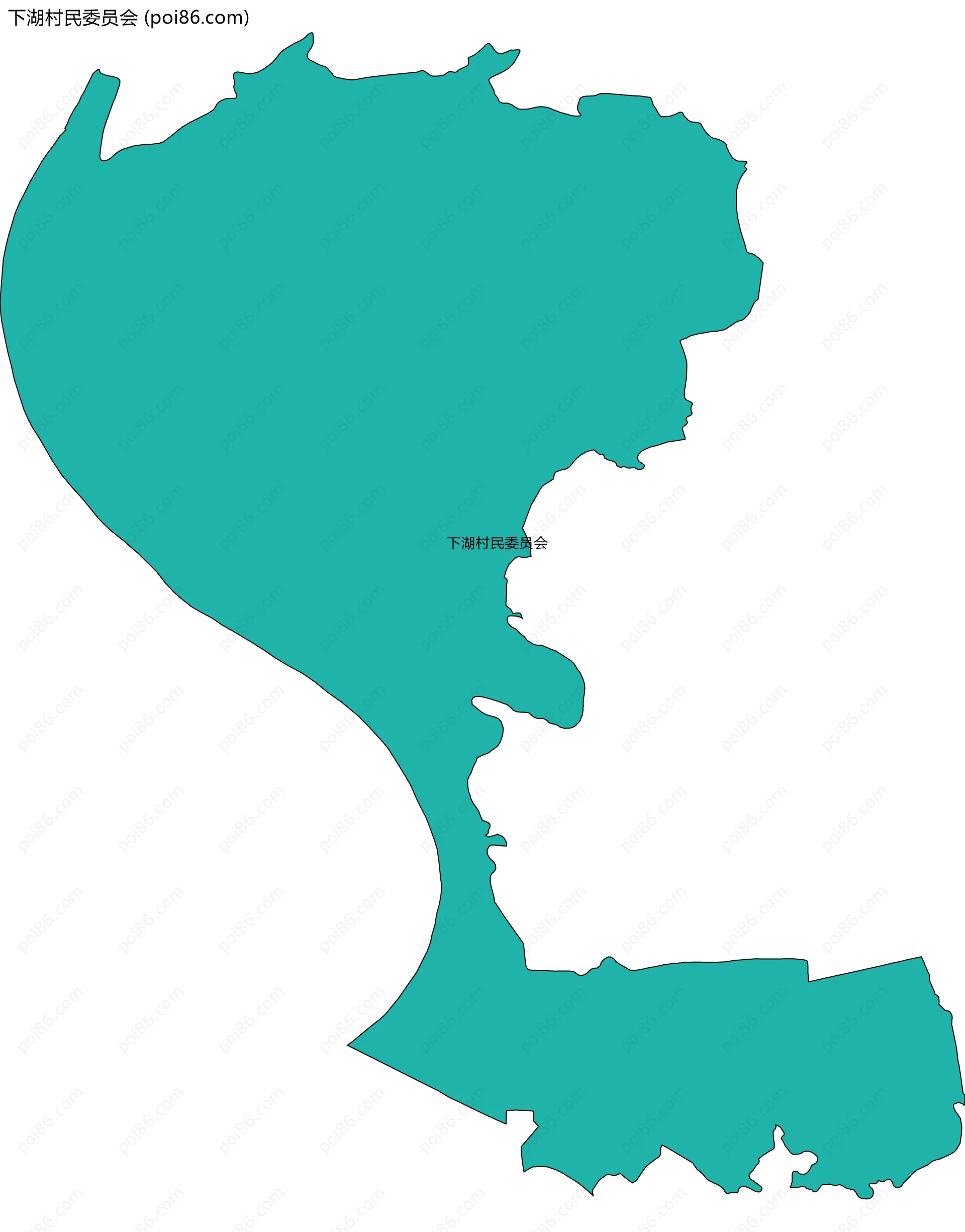 下湖村民委员会边界地图