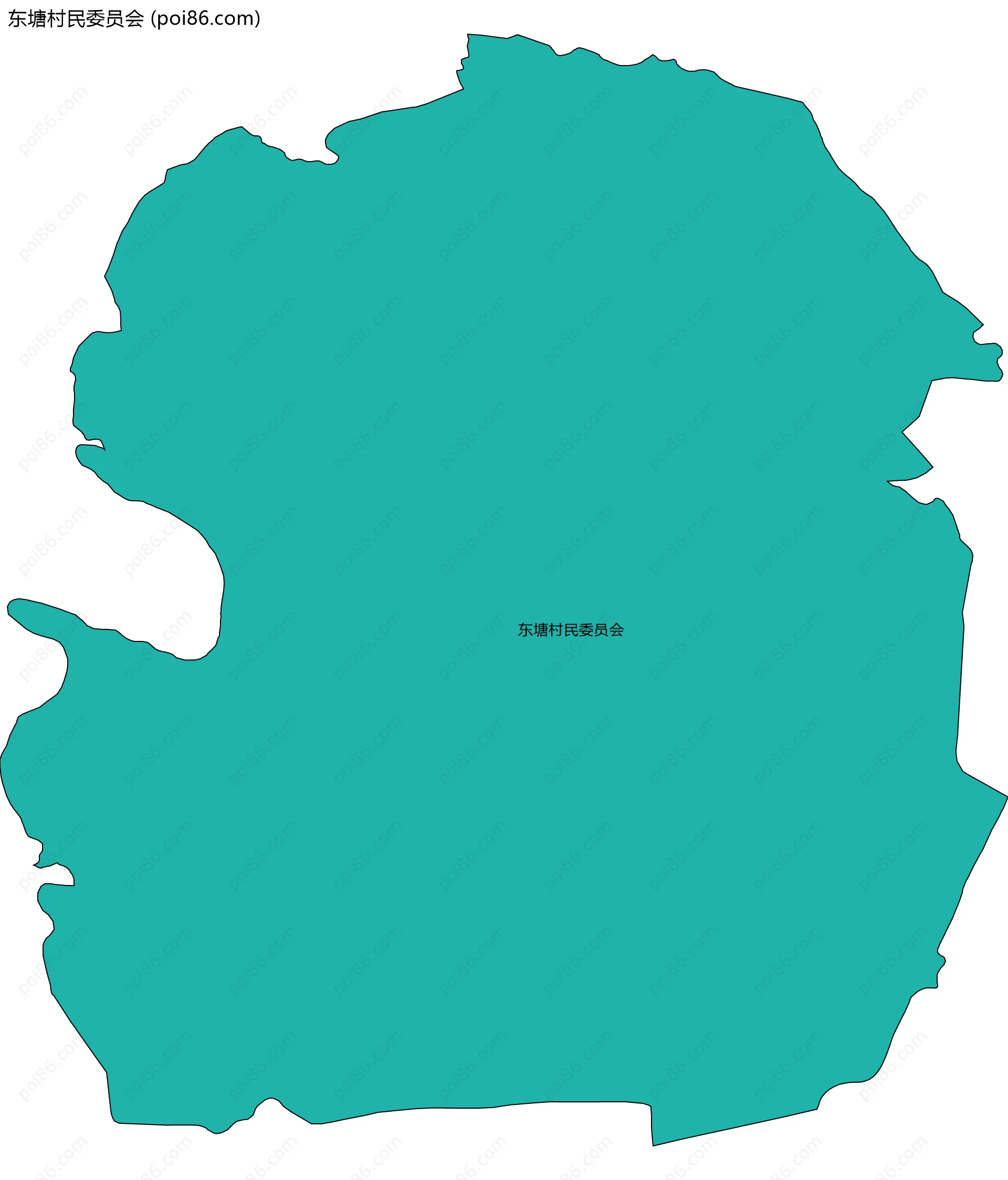 东塘村民委员会边界地图