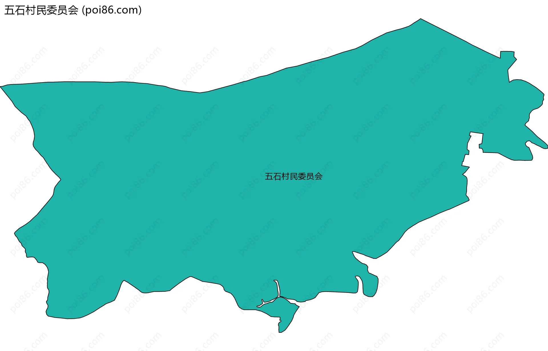五石村民委员会边界地图