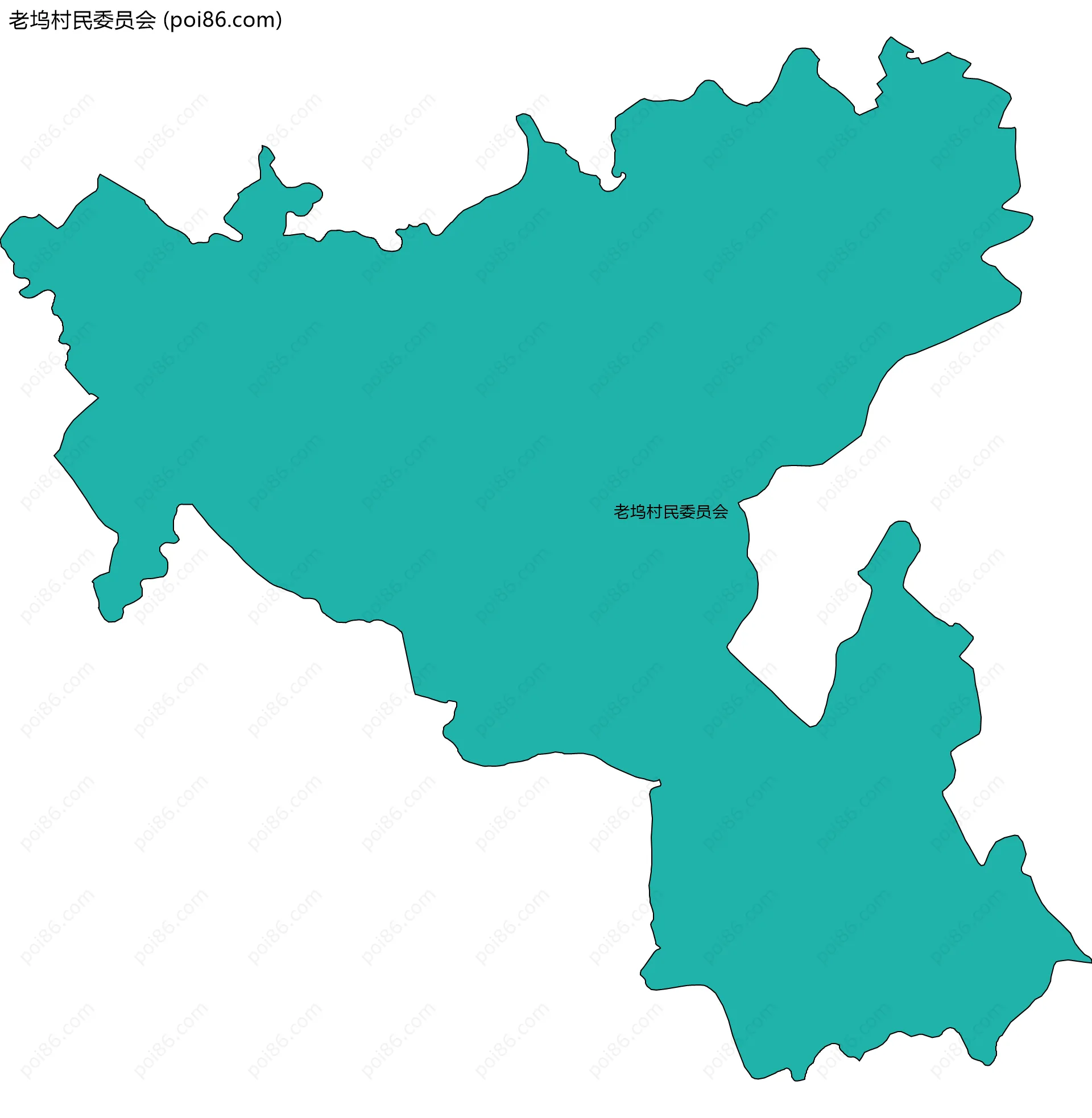 老坞村民委员会边界地图