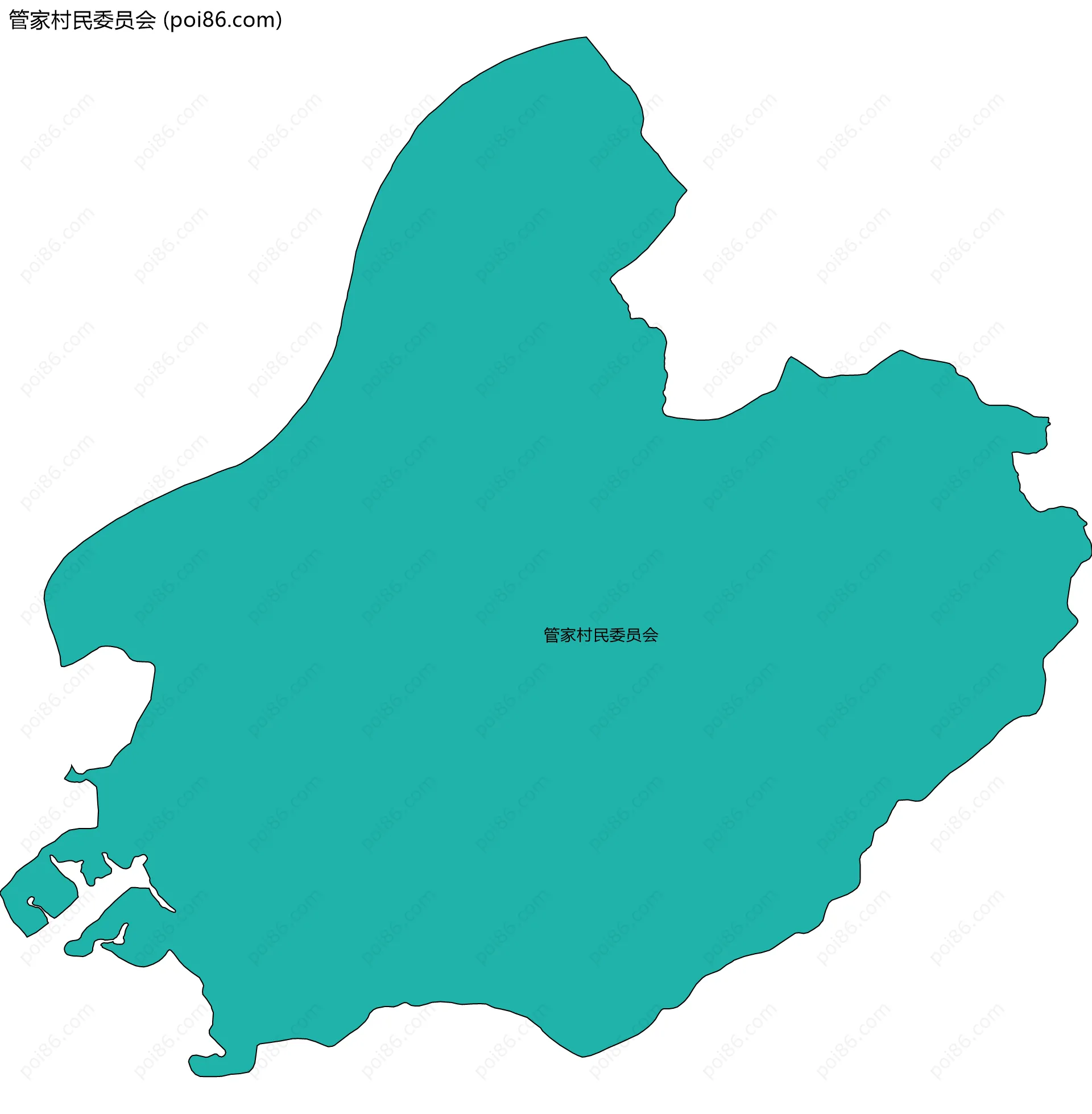 管家村民委员会边界地图