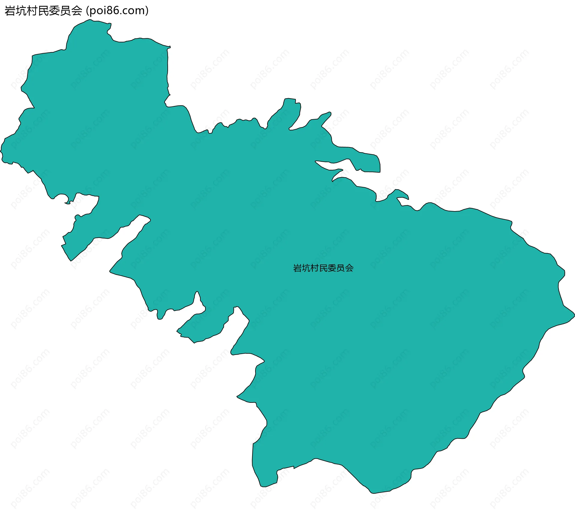 岩坑村民委员会边界地图