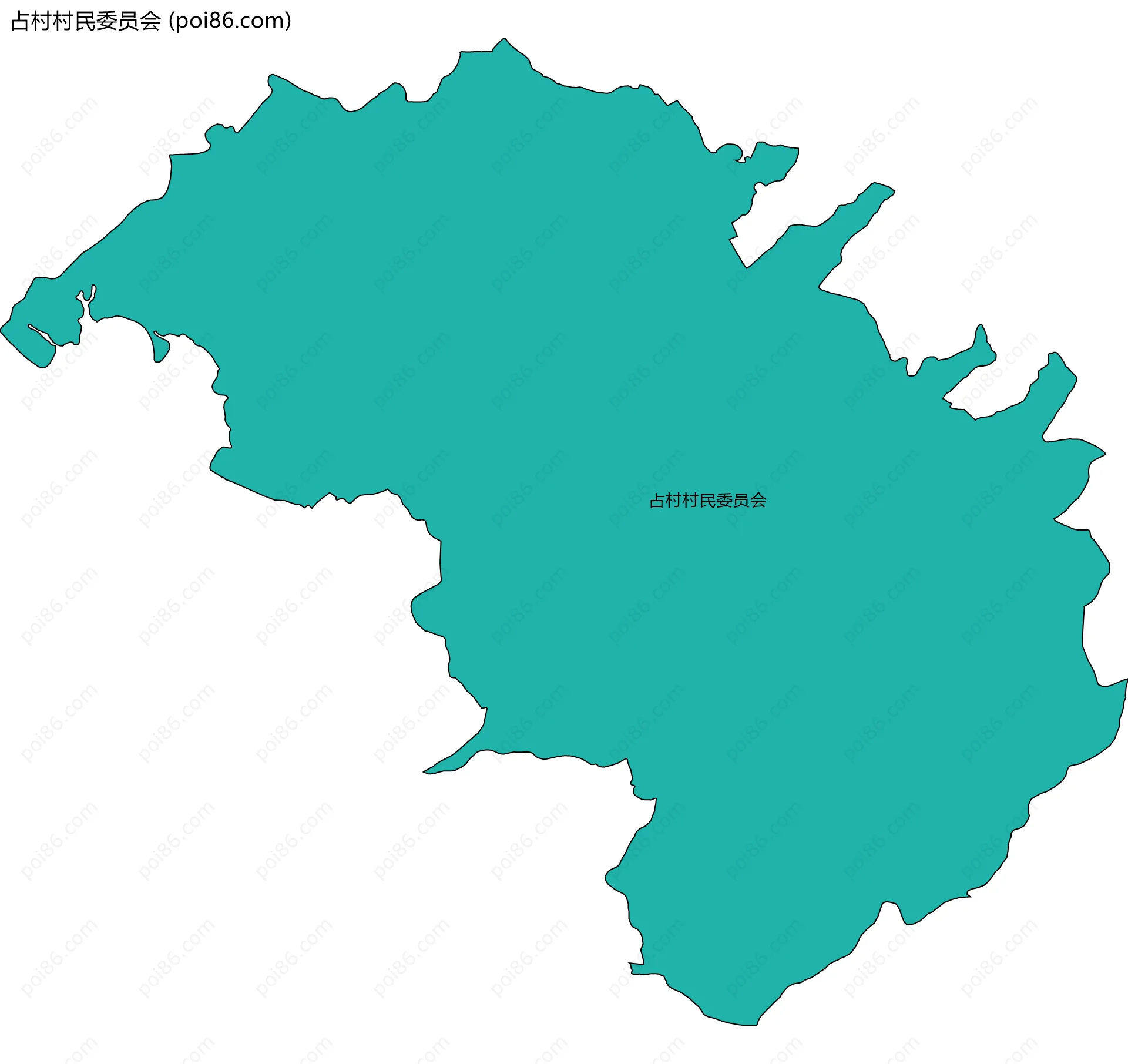 占村村民委员会边界地图
